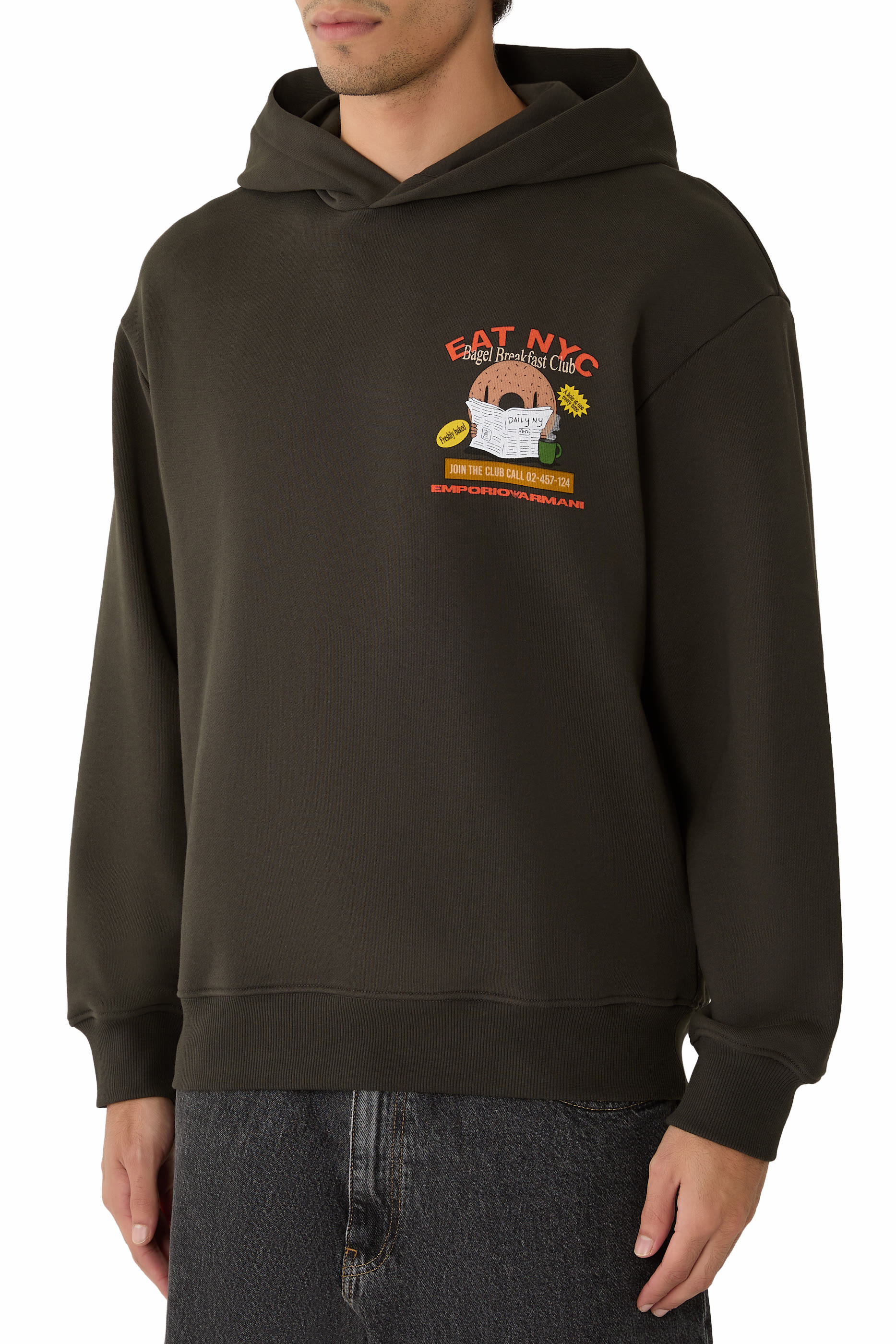 سويت شيرت مجموعة أي اس في نيويورك كابسول بغطاء للرأس مزين بطبعة إيت أن واي سي