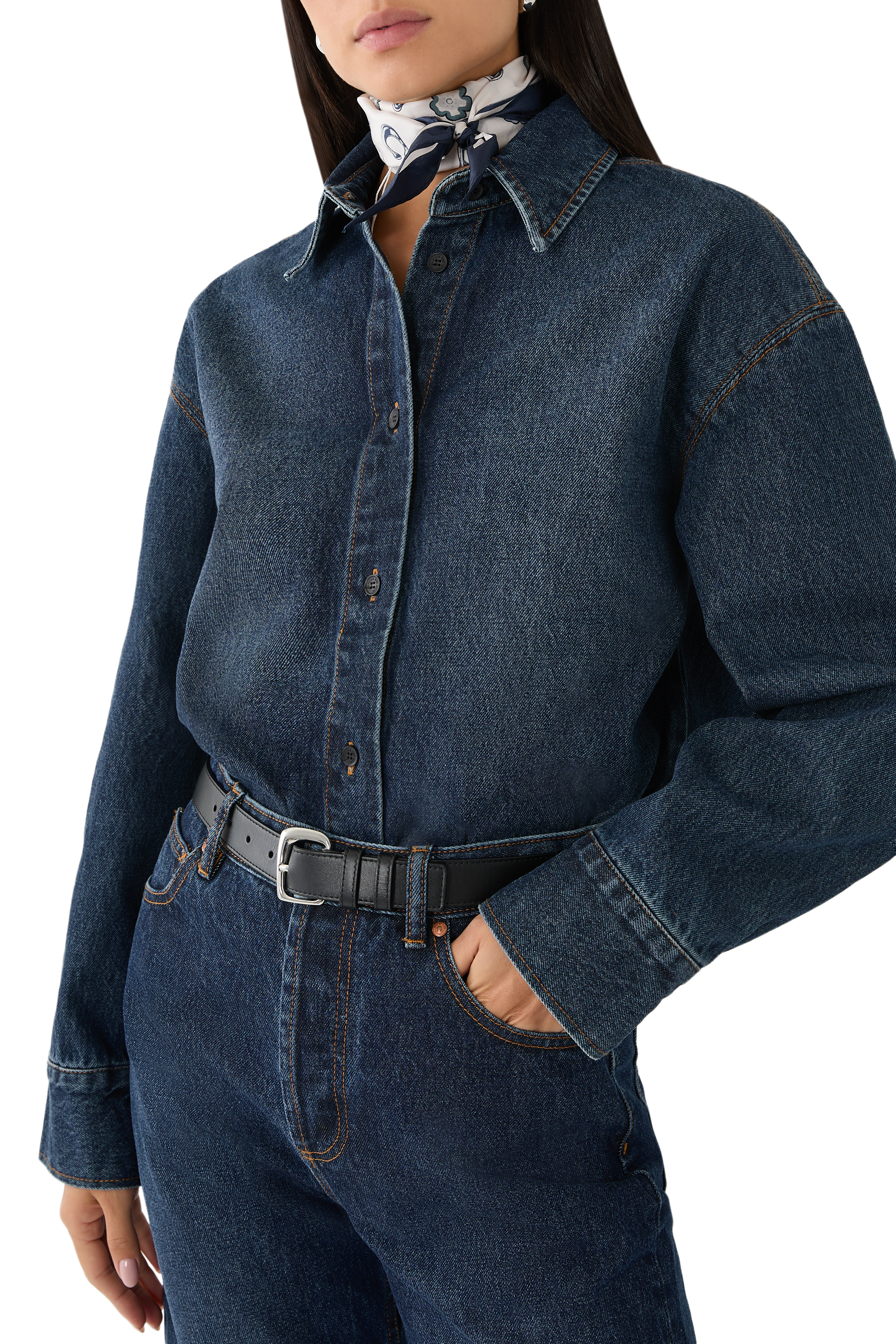 وشاح بتصميم ماسة ونقشة زهرة الشاي حرير