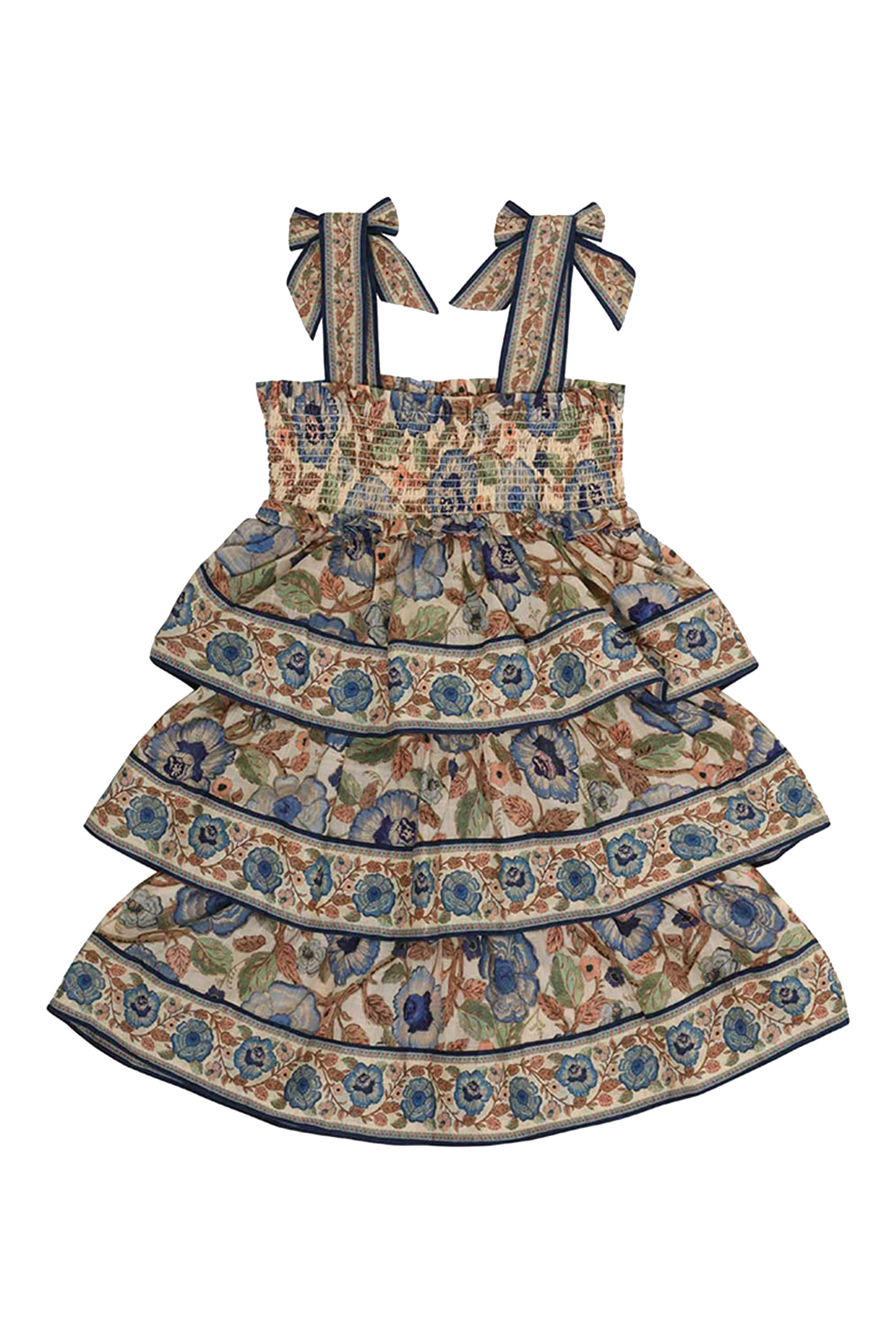 فستان جوني بطبقات كشكش