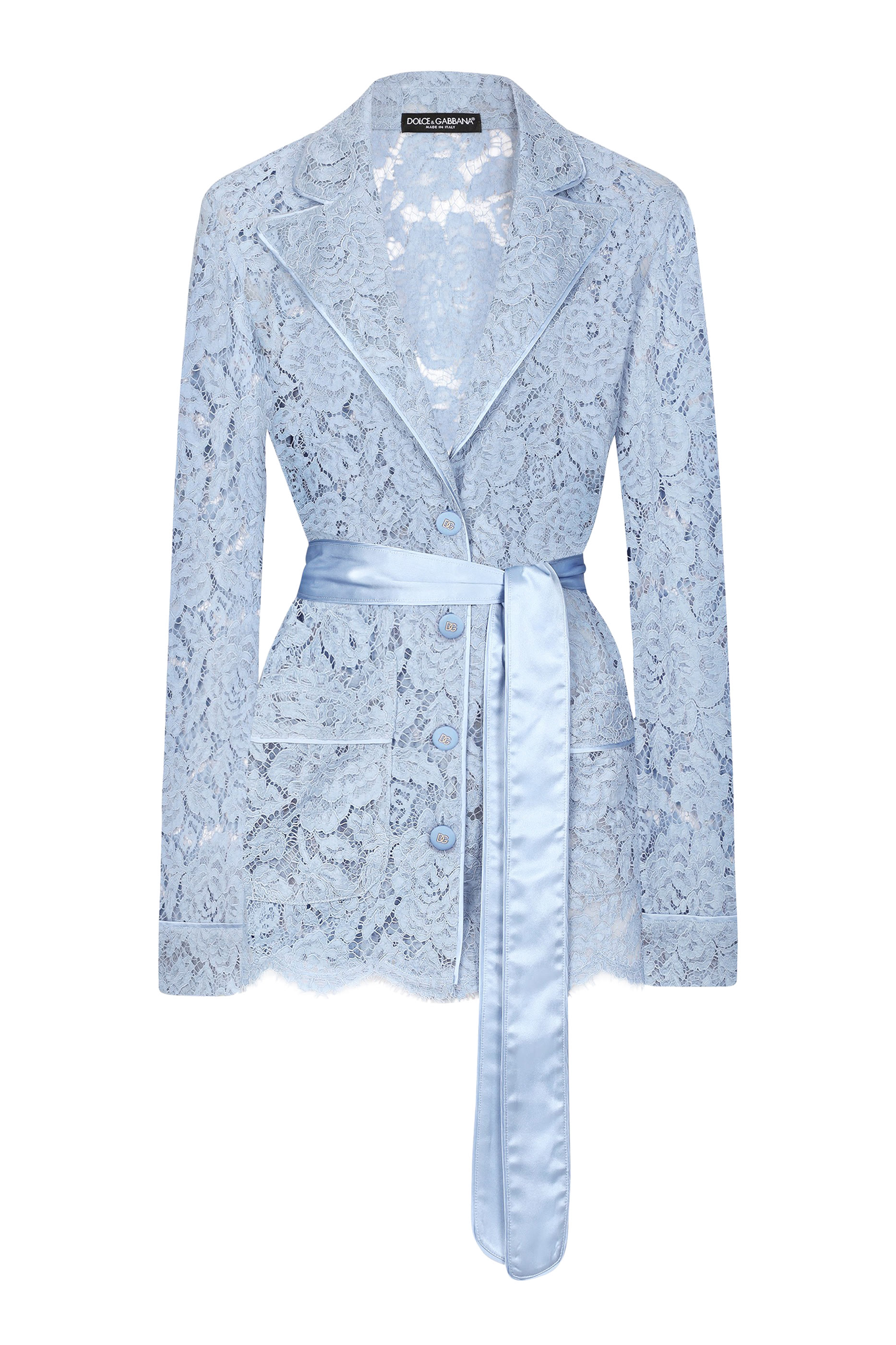 قميص بيجامة دانتيل كوردونيتو بنقشة زهور