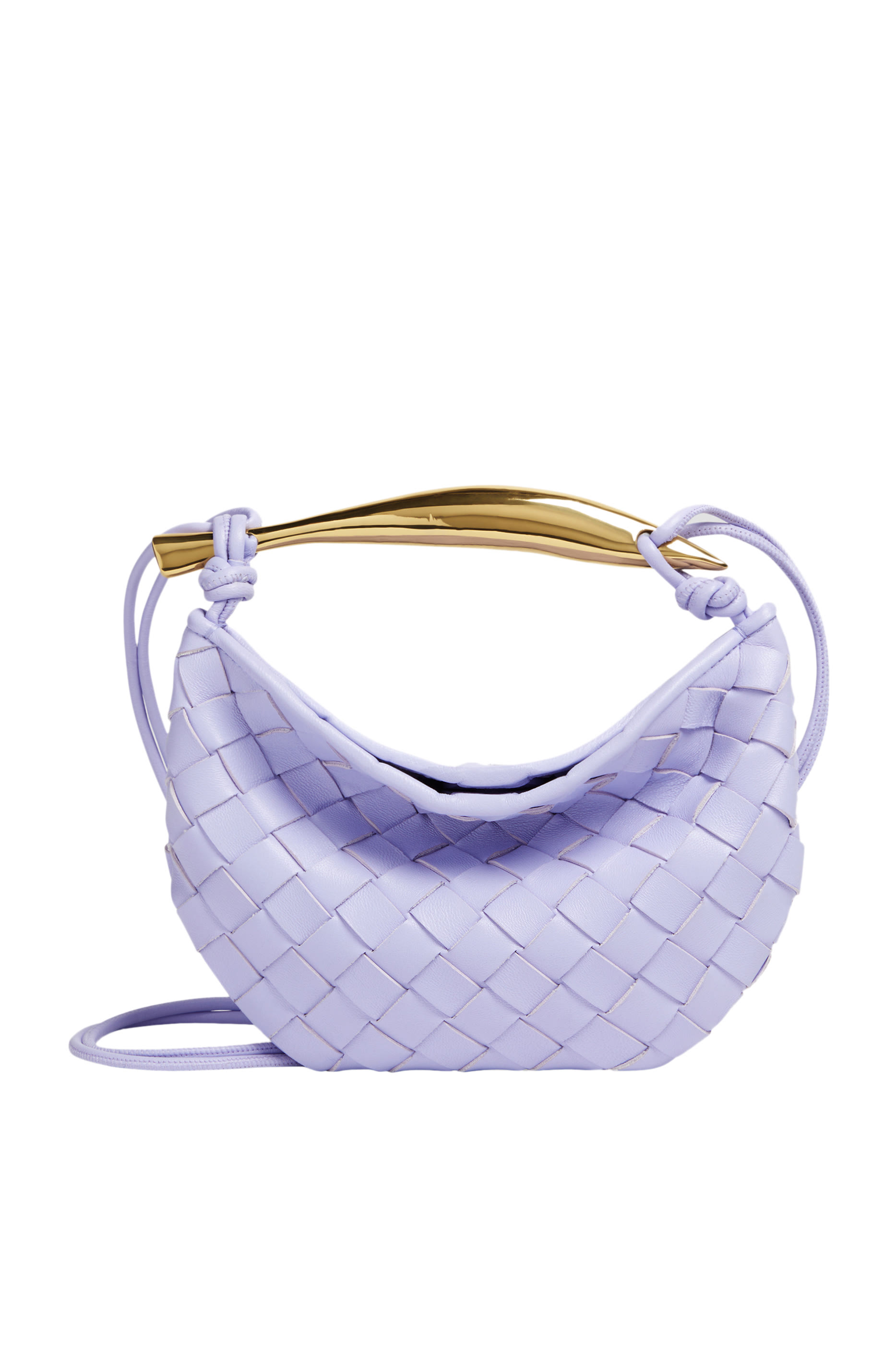 حقيبة ساردين صغيرة جلد مجدول