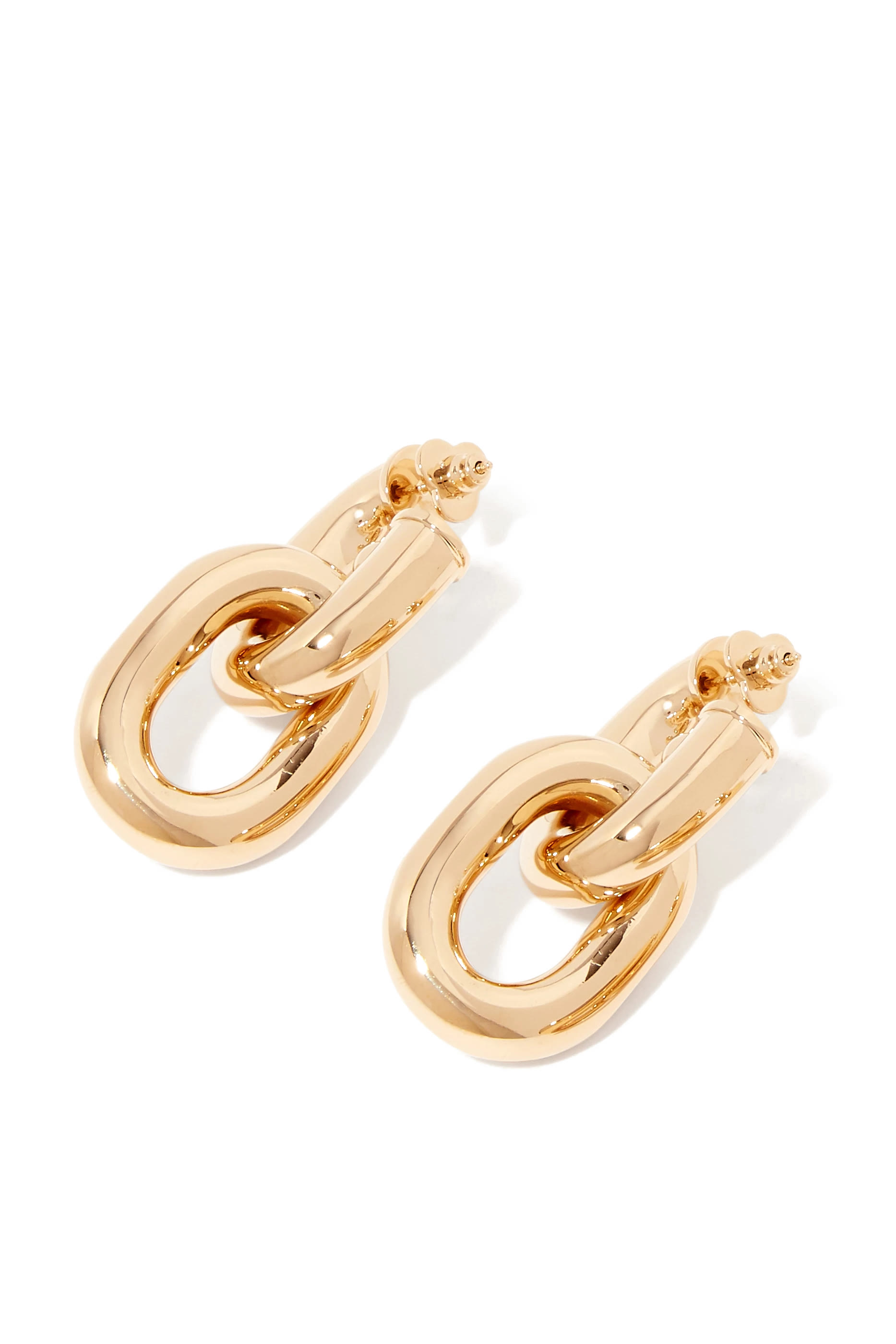 أقراط دائرية بتصميم سلسلة مزدوجة مقاس XL