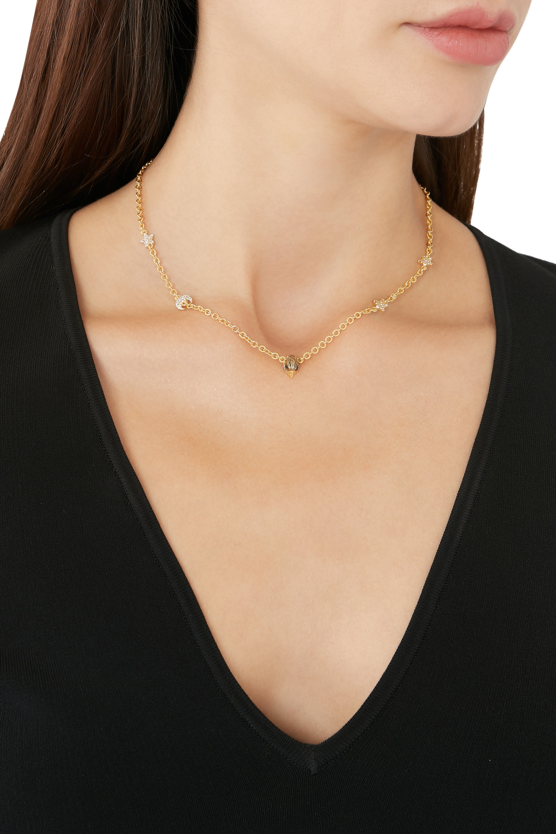 قلادة رقبة بحلية رأس النسر المميزة