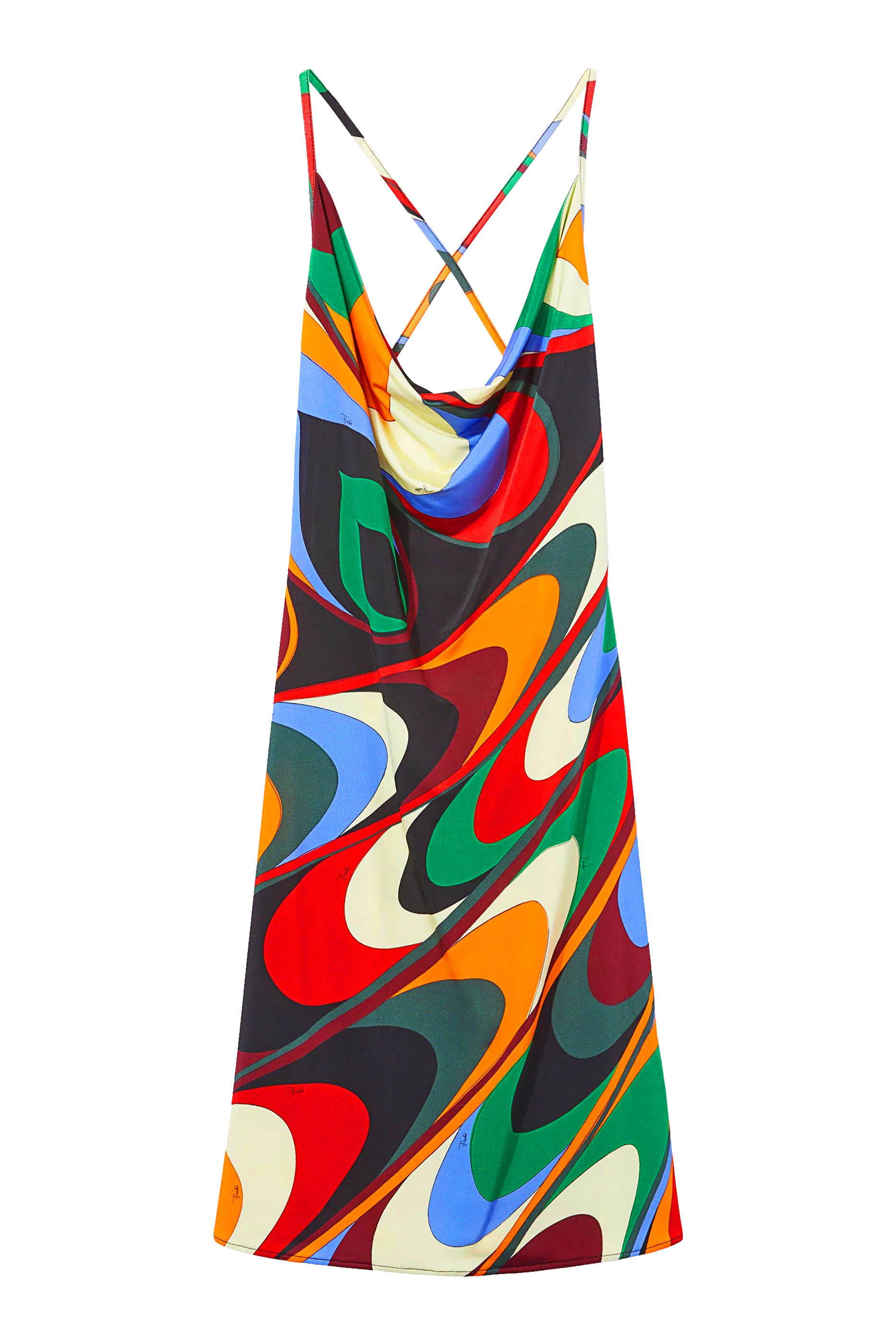 فستان قصير بياقة مطوية وطبعة