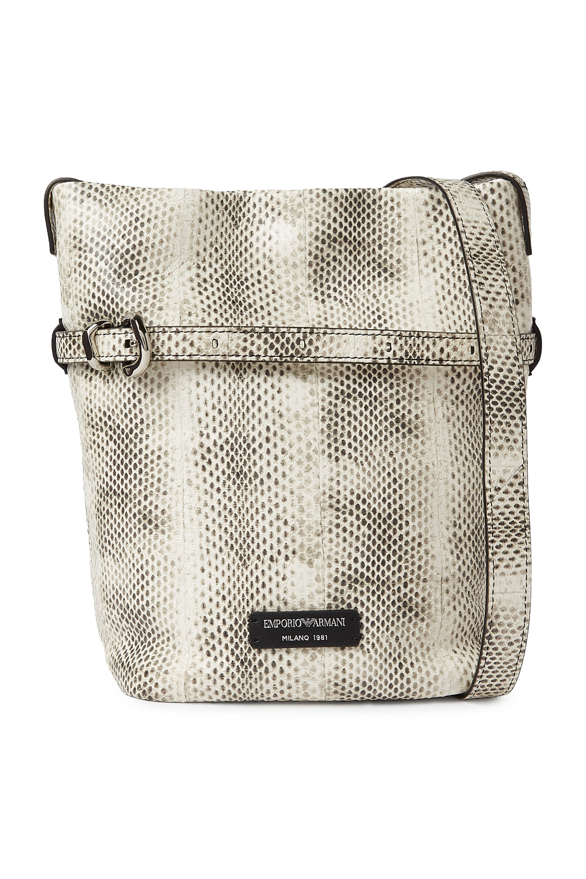 حقيبة باكيت جلد بنقشة جلد الثعبان