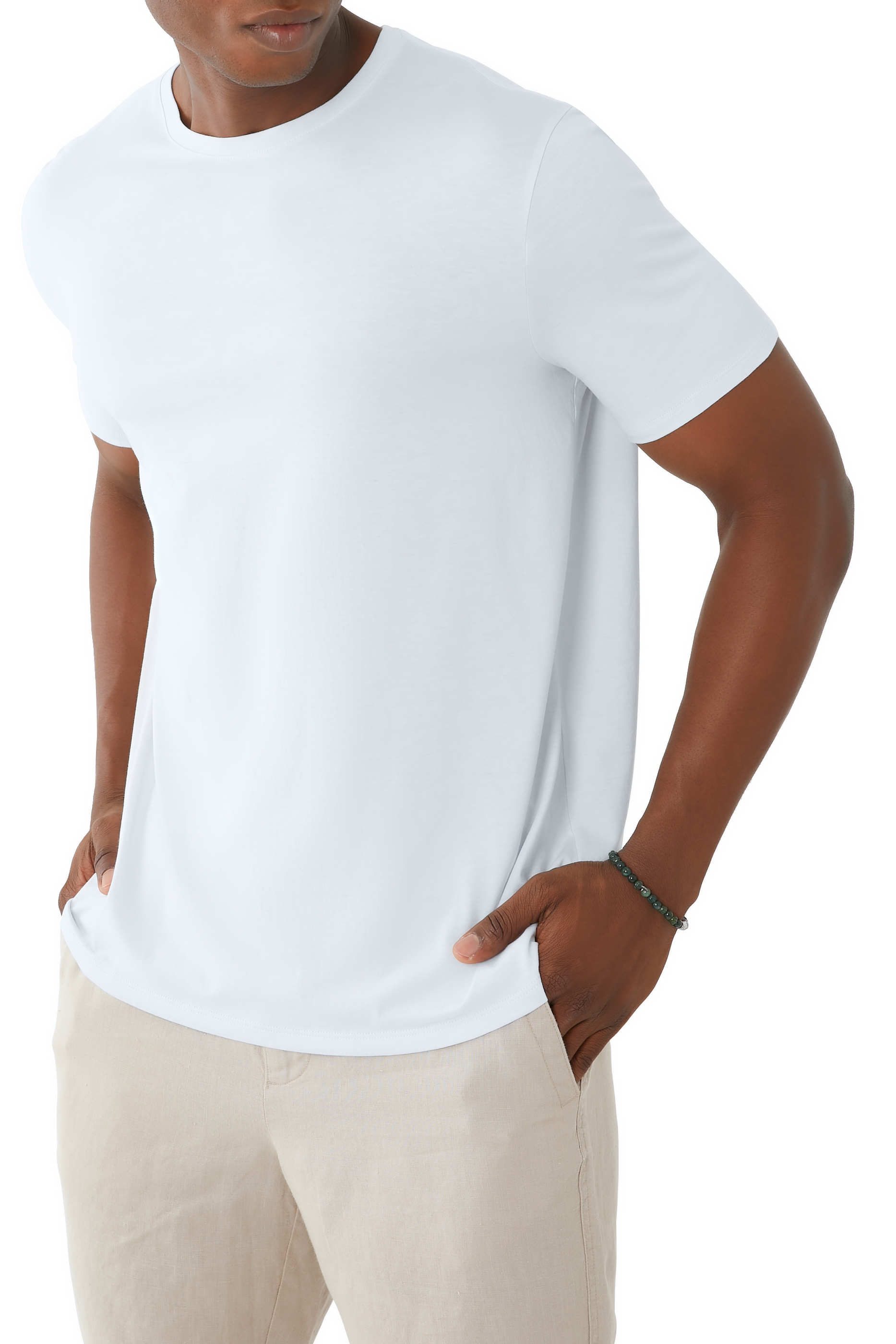 تيشرت بياقة ضيقة قطن بيما