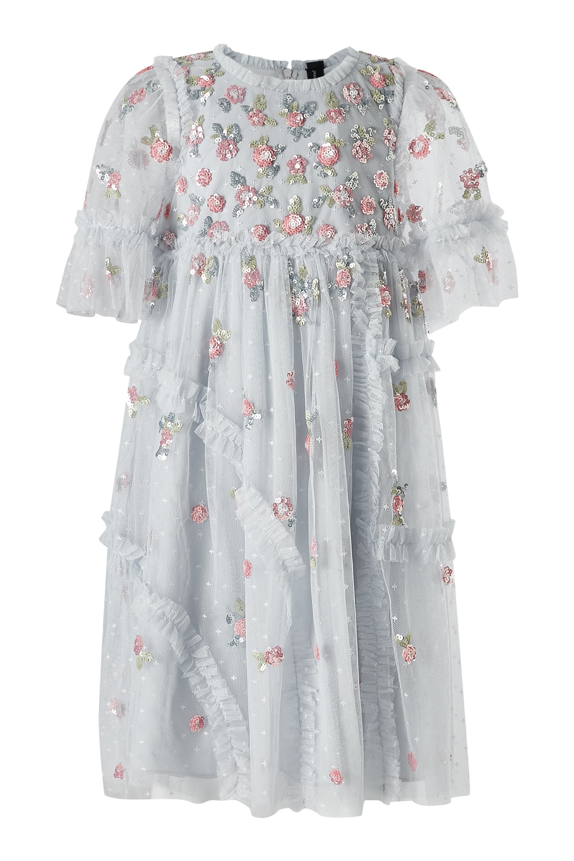 فستان شيمر ديستي بأكمام قصيرة للأطفال