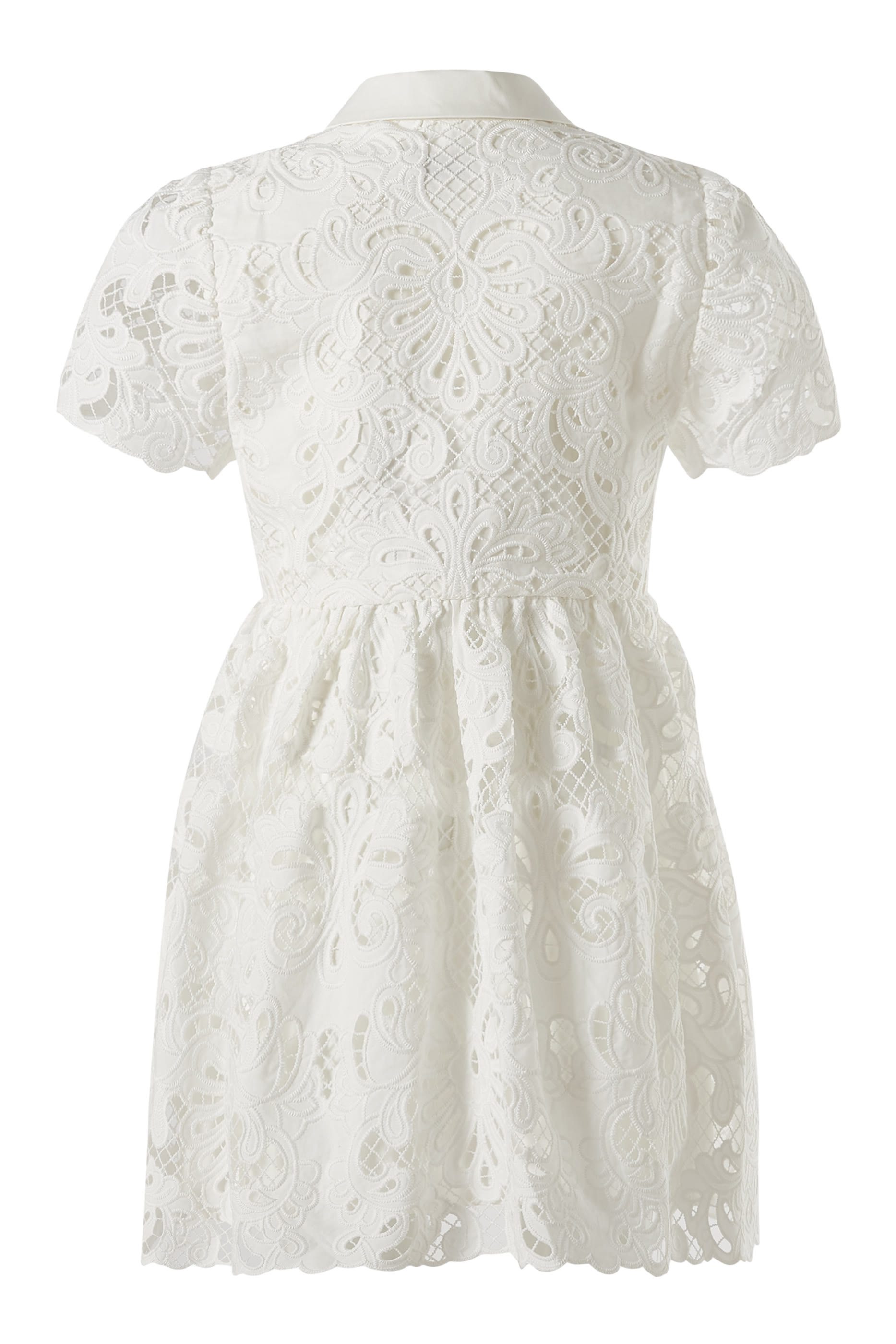 فستان قصير بياقة دانتيل للأطفال