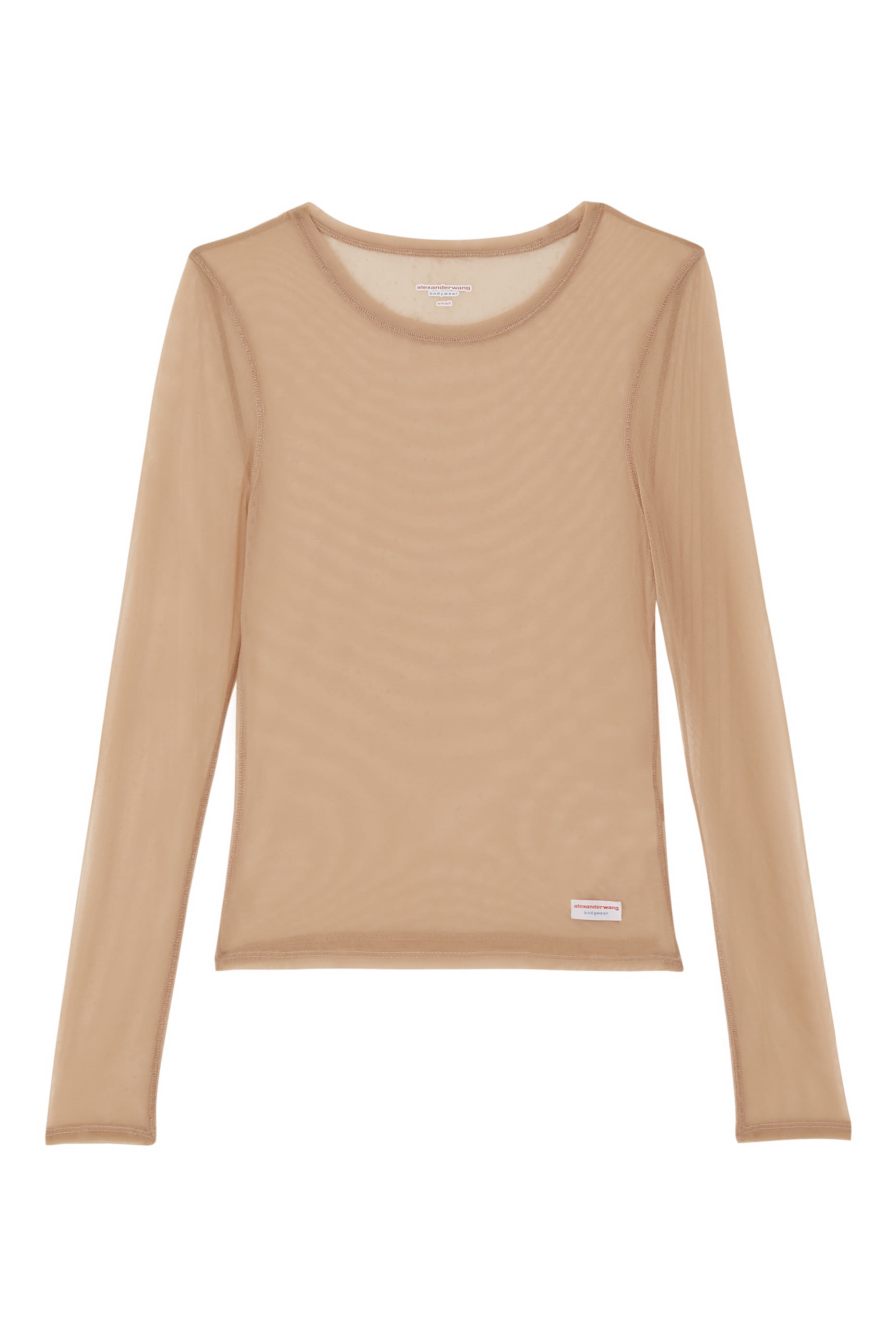 بلوزة بأكمام طويلة قماش شبكي