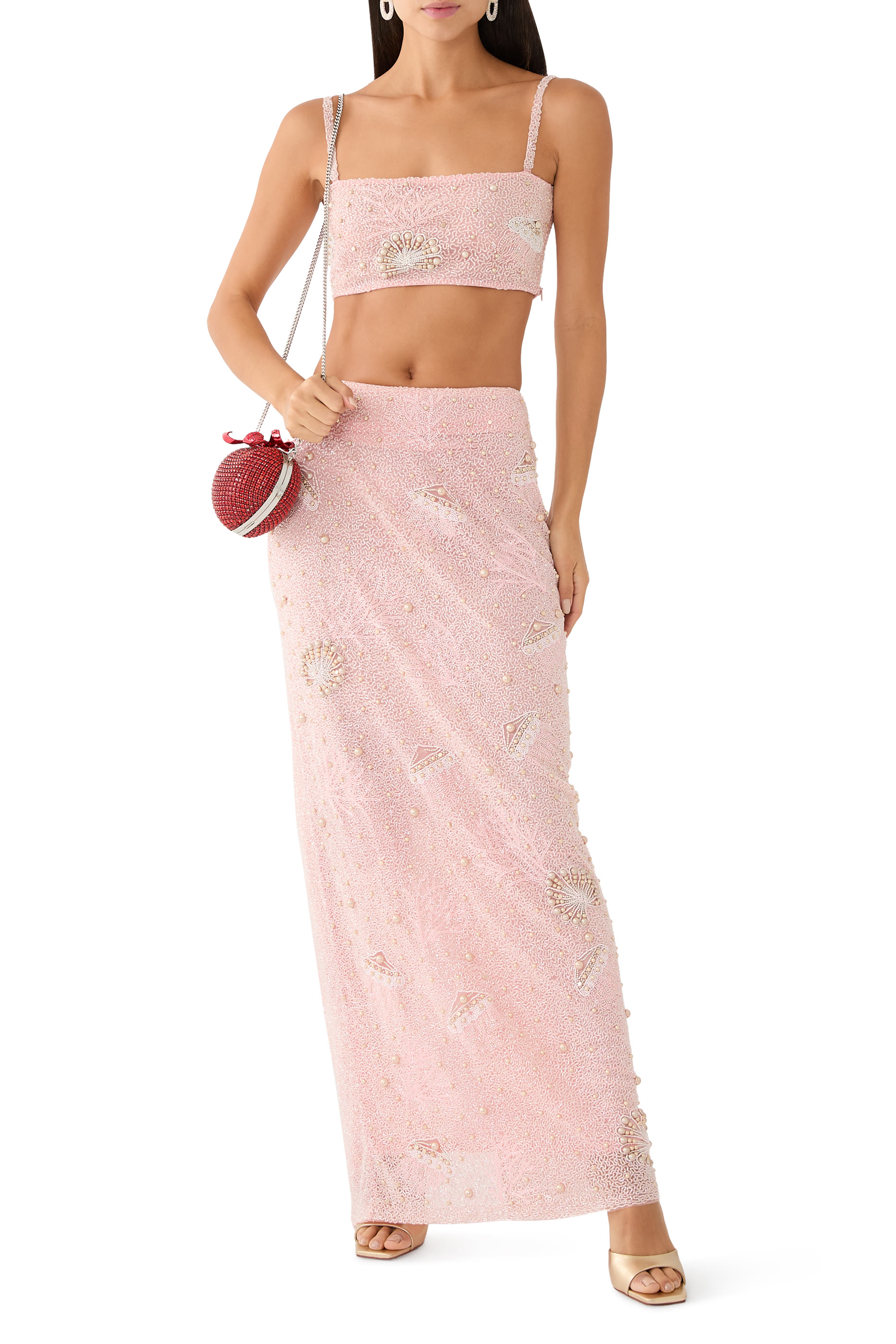 بلوزة فيث قصيرة مطرزة