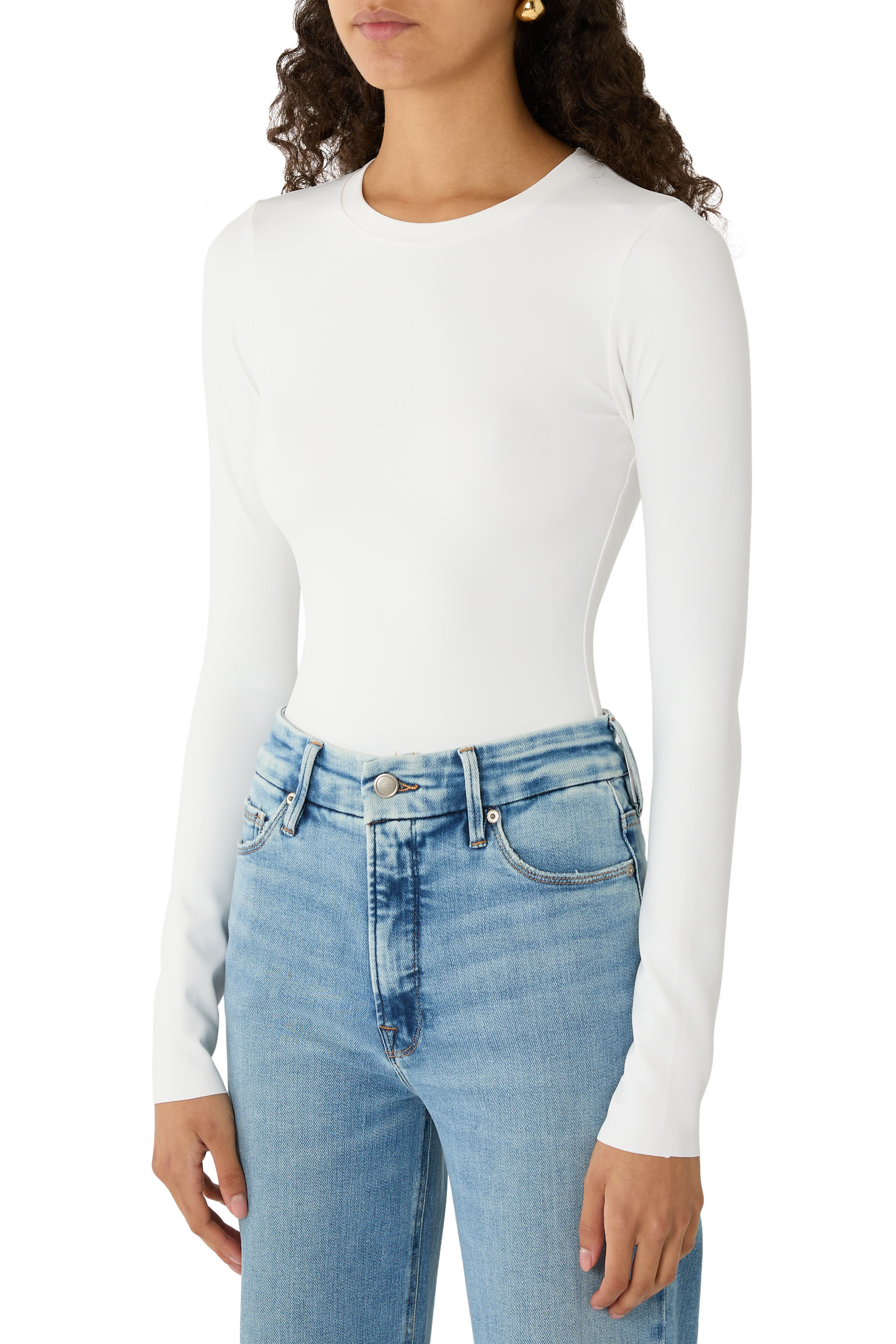 بودي سوت بقصة ضيقة بأكمام طويلة وياقة ضيقة