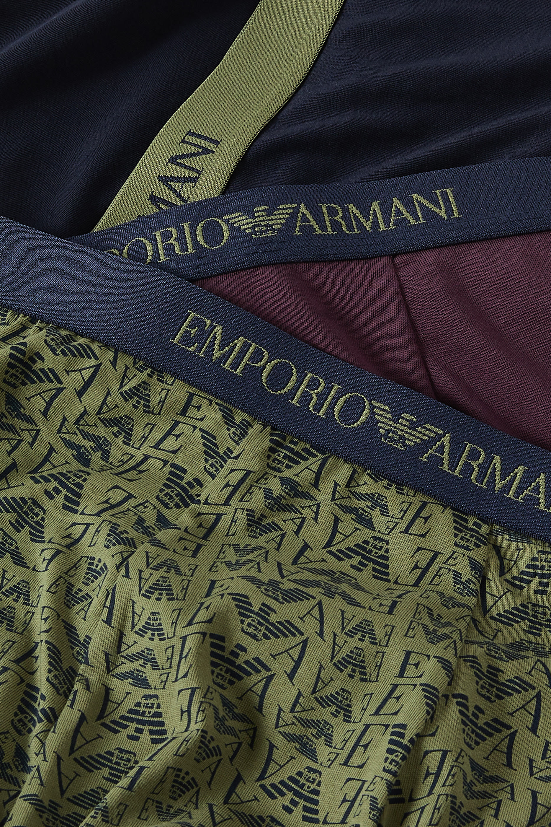 طقم سروال داخلي بشعار الماركة، ثلاث قطع