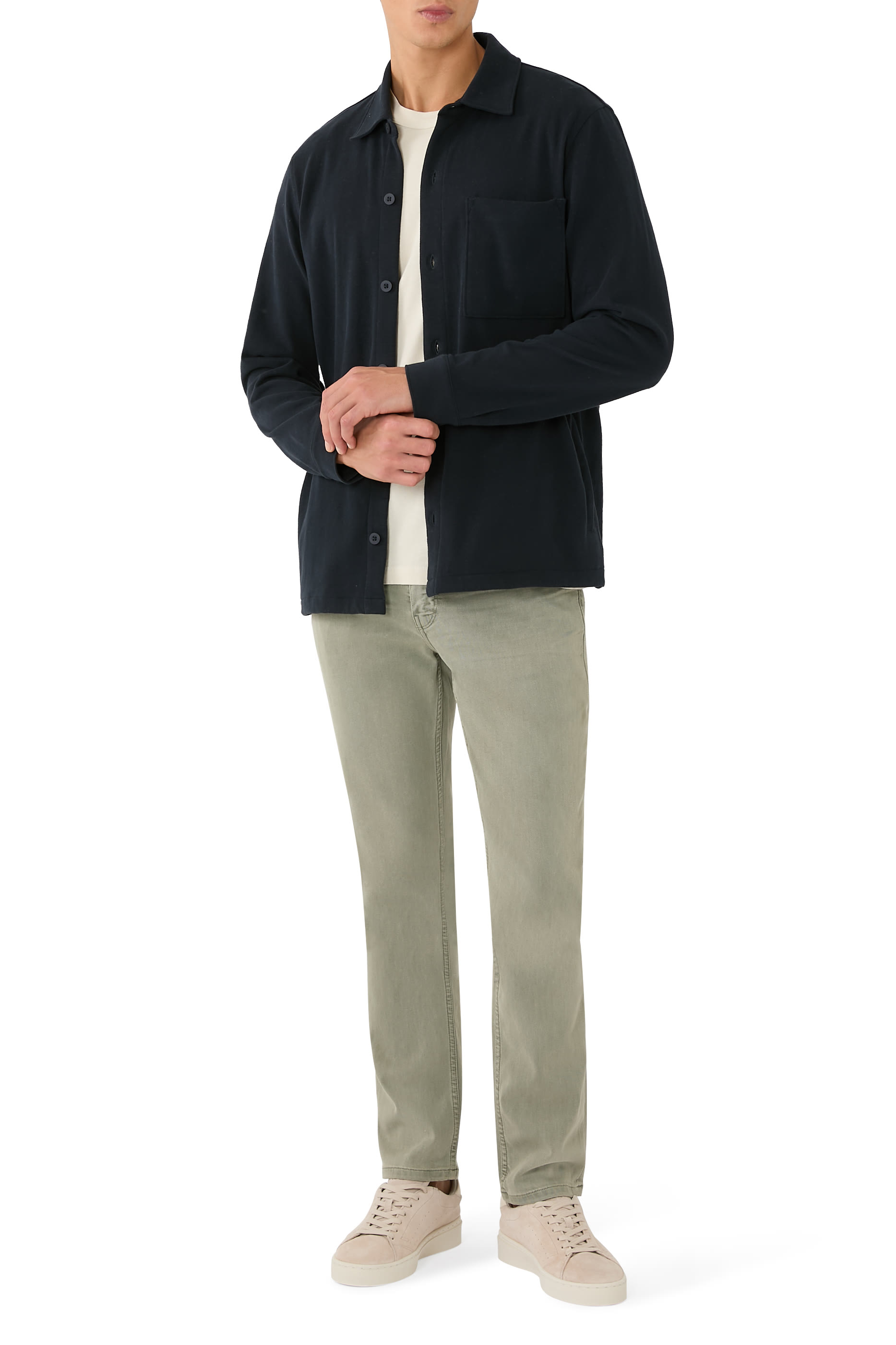  Sueded Jersey Shirt Jacket 