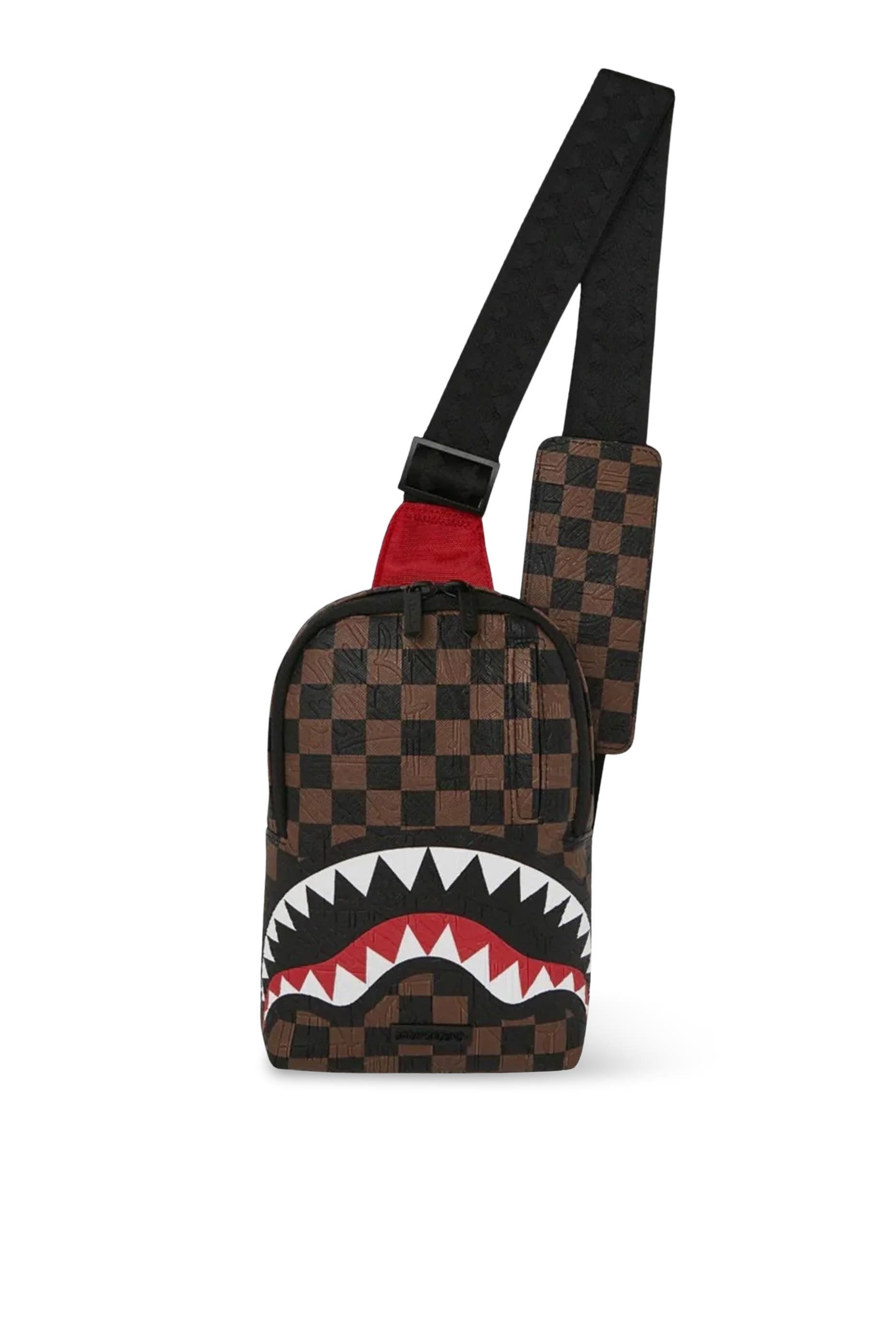 حقيبة ظهر بحمالة ونقشة مربعات للأطفال