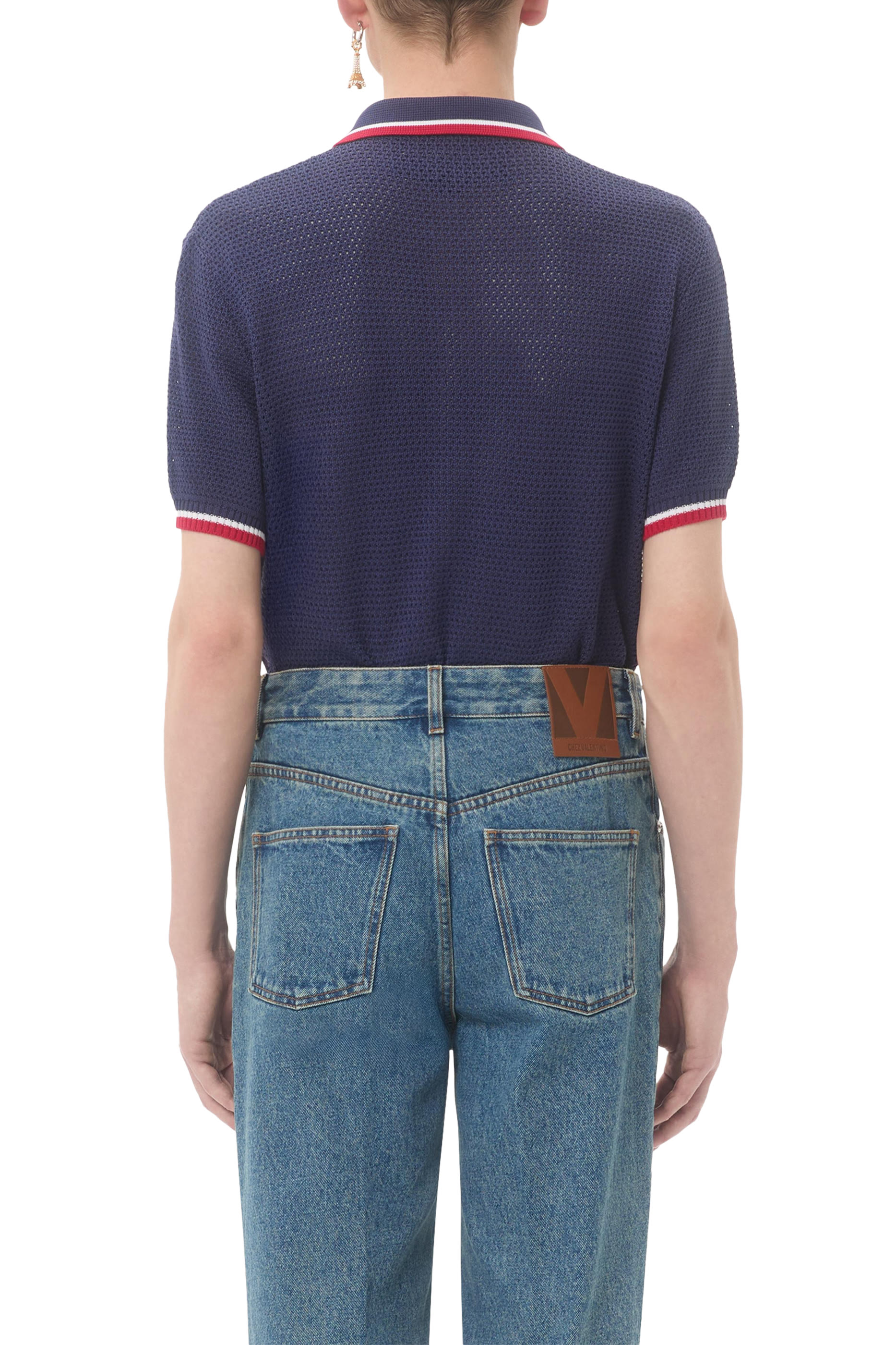 قميص بولو برقعة شعار الماركة قطن