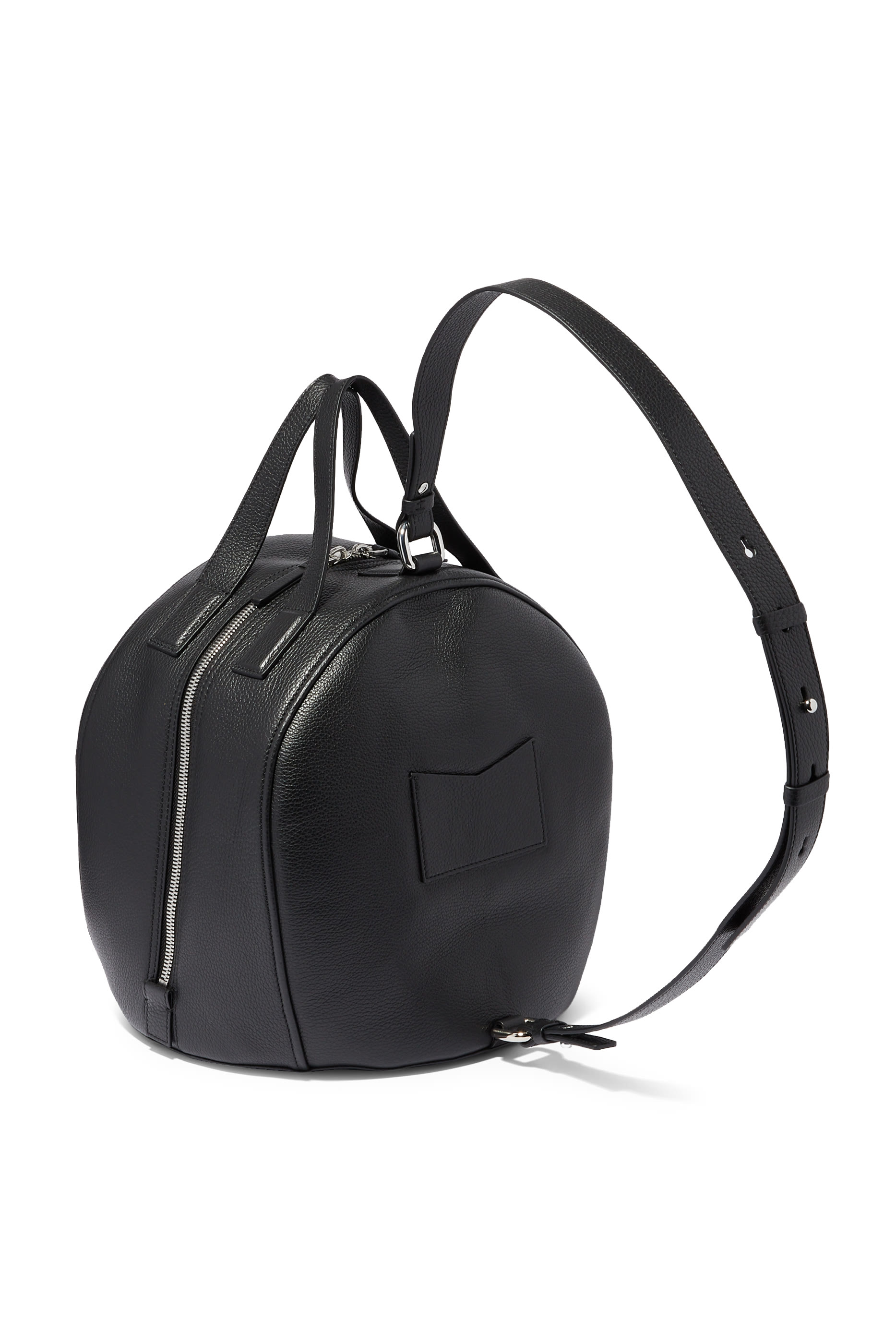 حقيبة بولينغ جلد بنقشة جلد الغزال