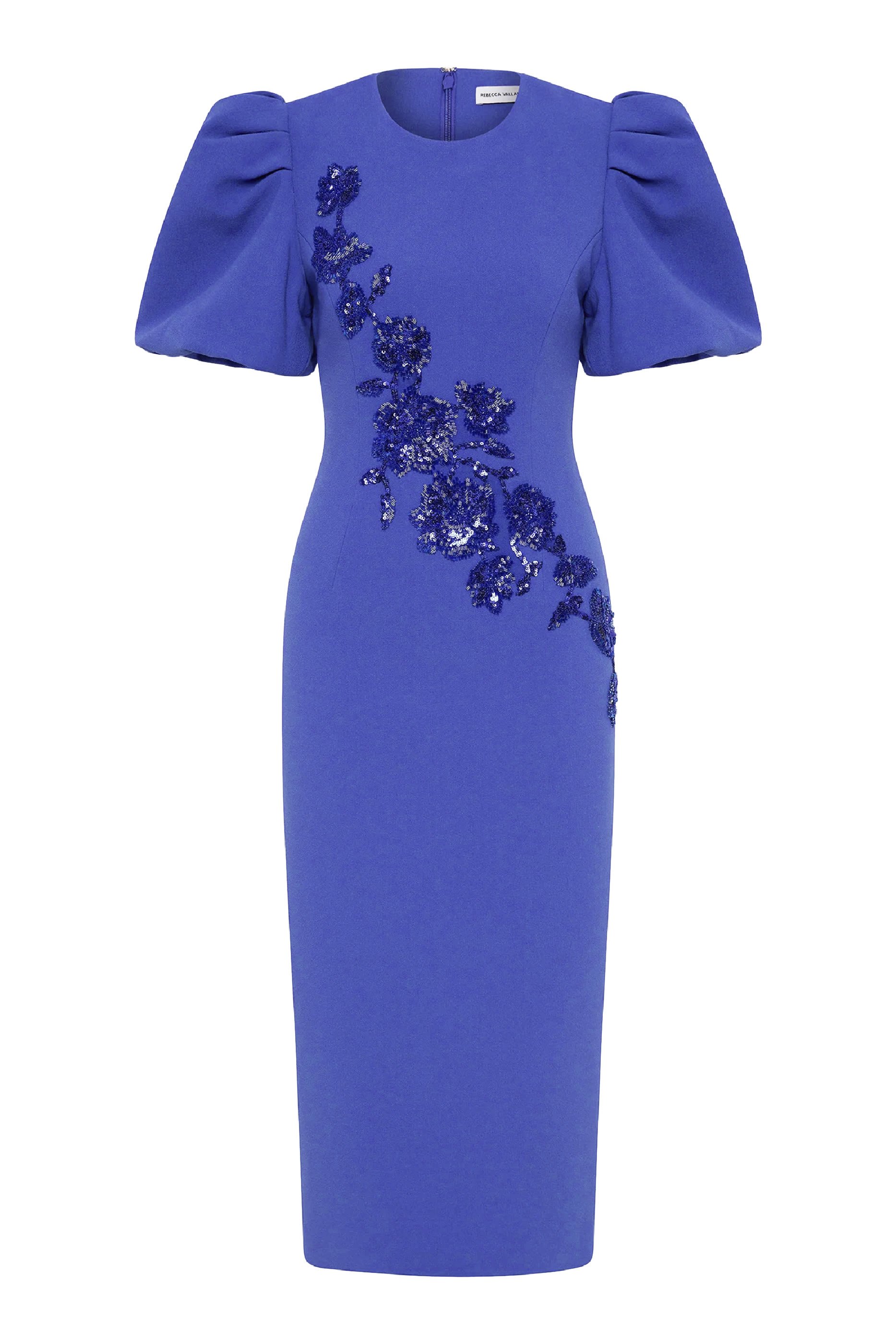 فستان إيفولت متوسط الطول بأكمام منفوخة