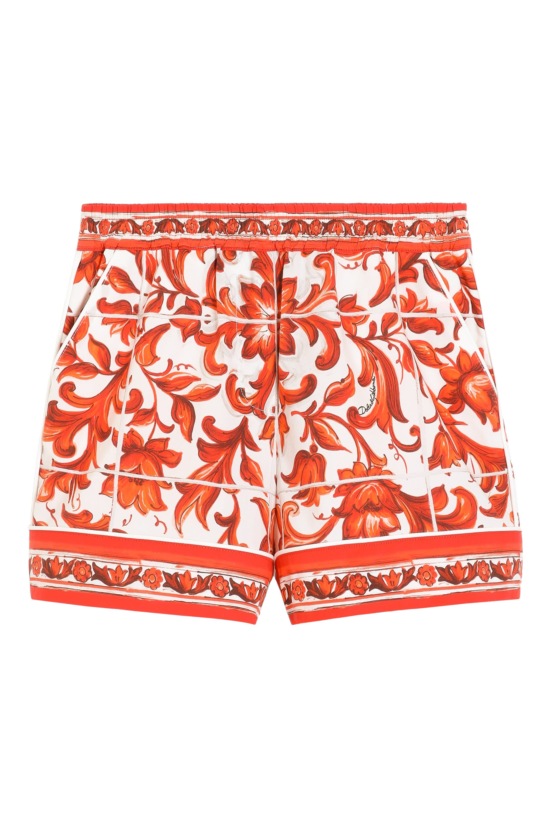 Kids Majolica-Print Vanity Shorts