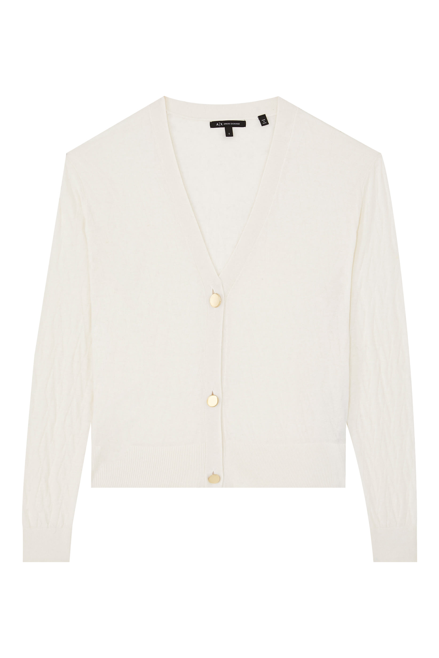 كارديجان بأزرار وحروف شعار الماركة