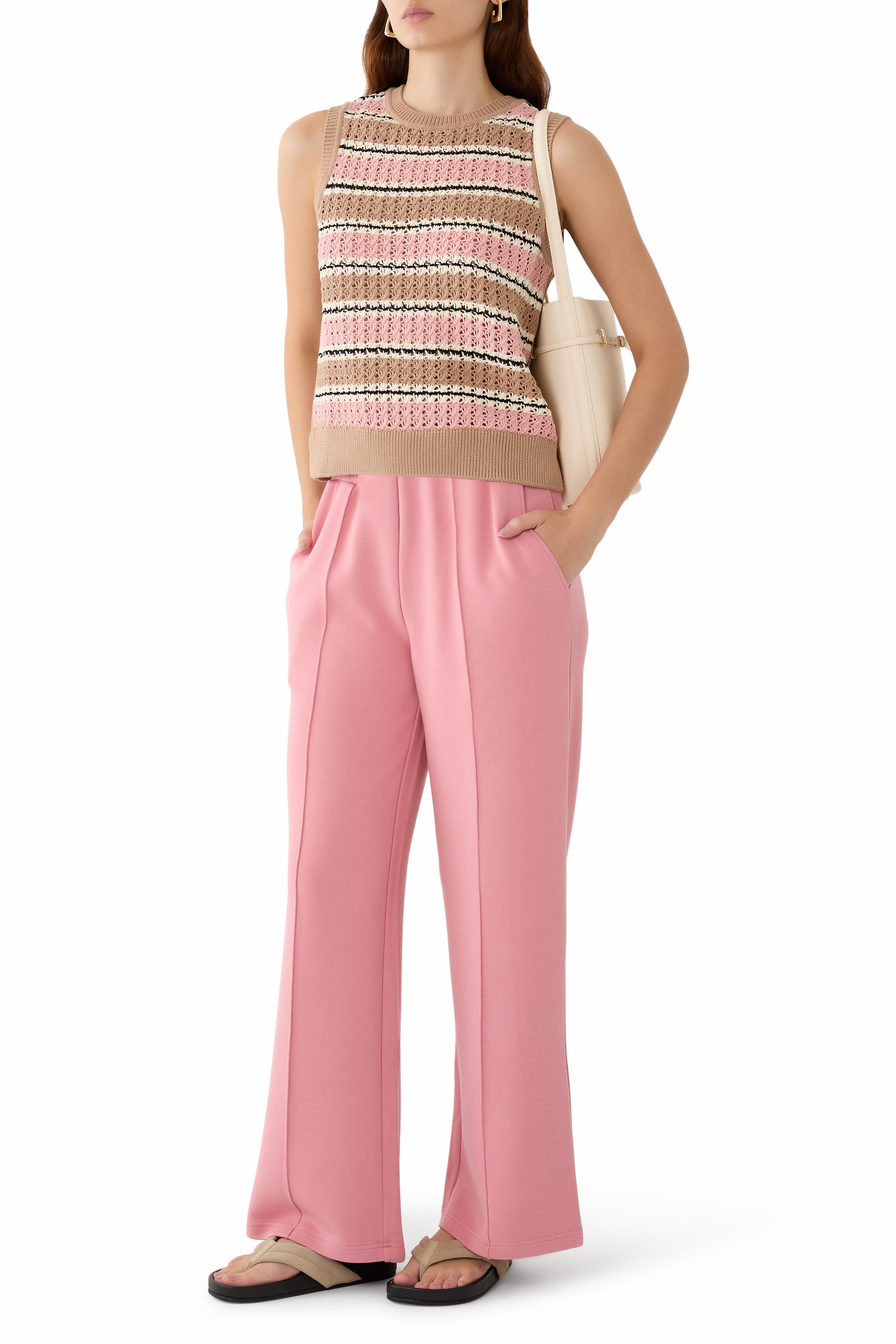 بنطال بقصة ساق واسعة 30 بوصة