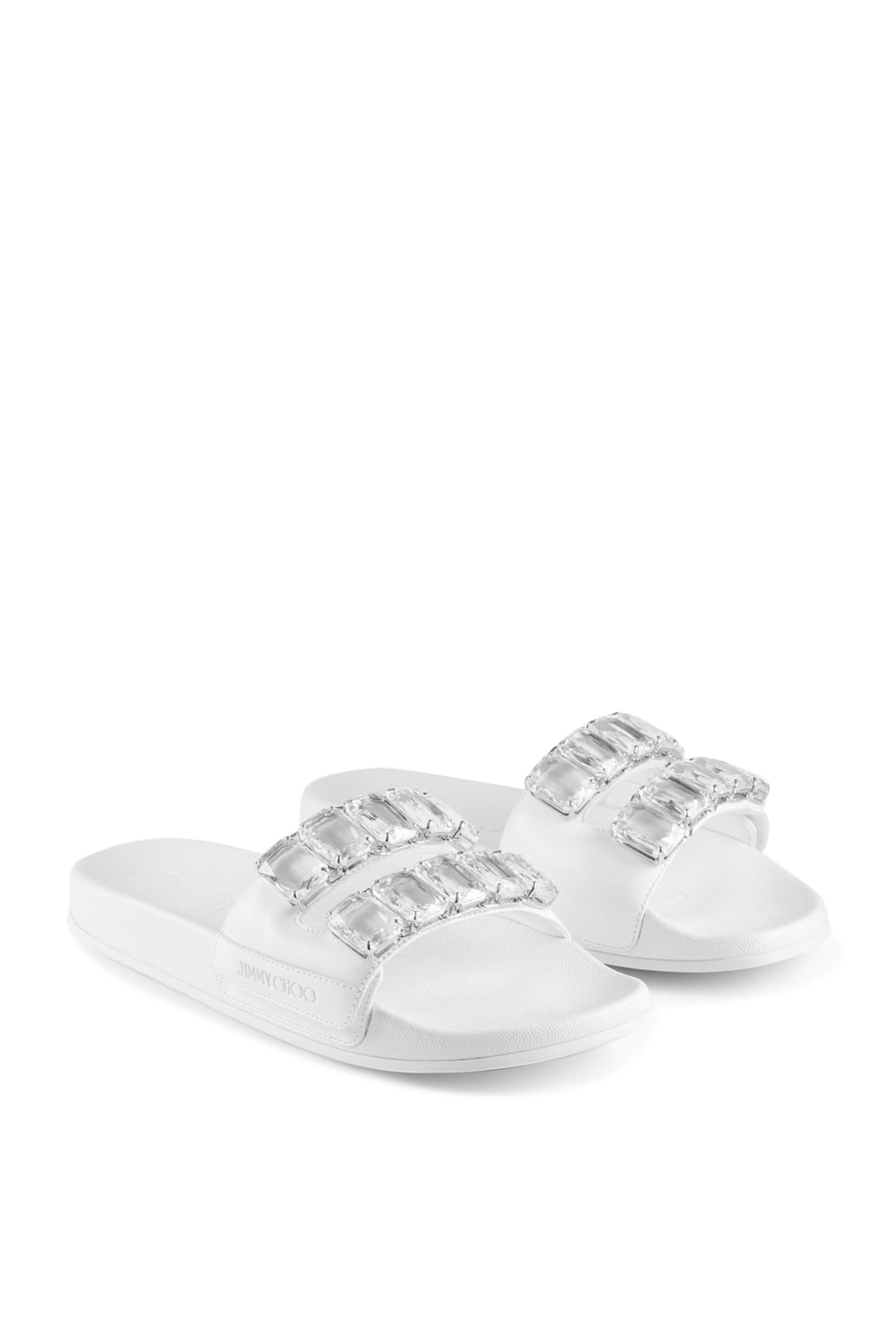 حذاء خفيف مزين بكريستال جلد نابا