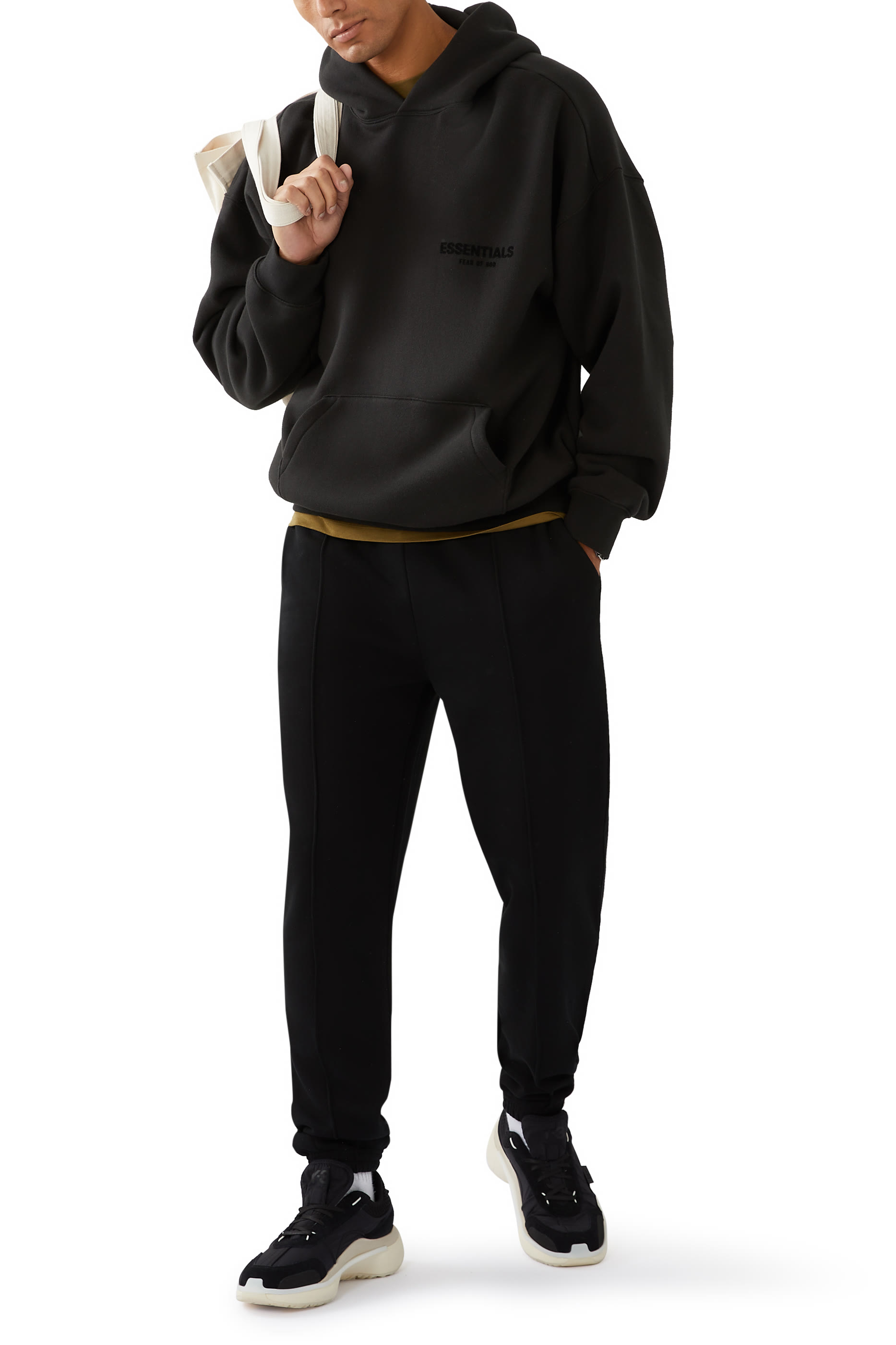 بنطال رياضي قطن عضوي بنسيج بارز الملمس