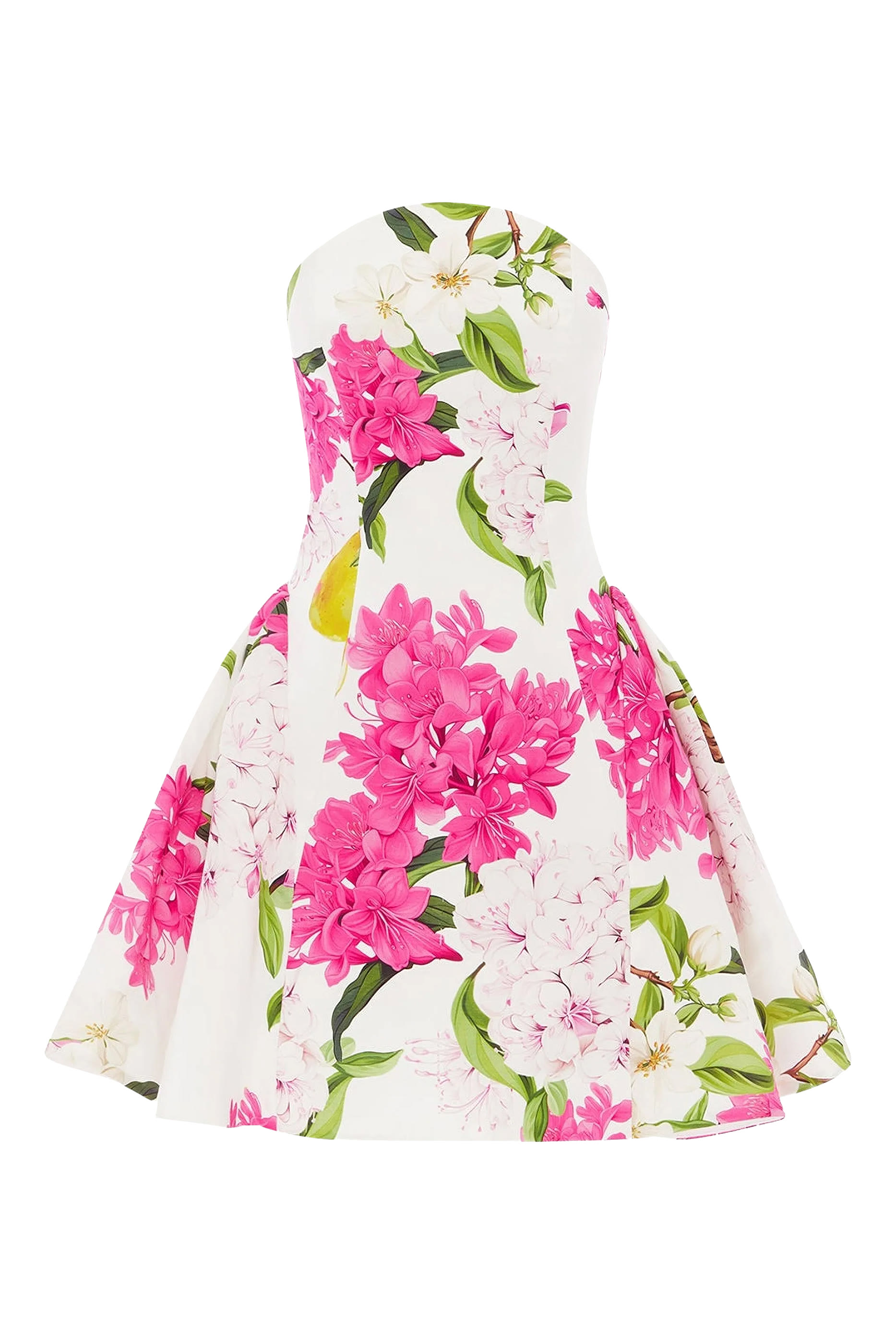 فستان ريس قصير بصدرية بلا حمالات