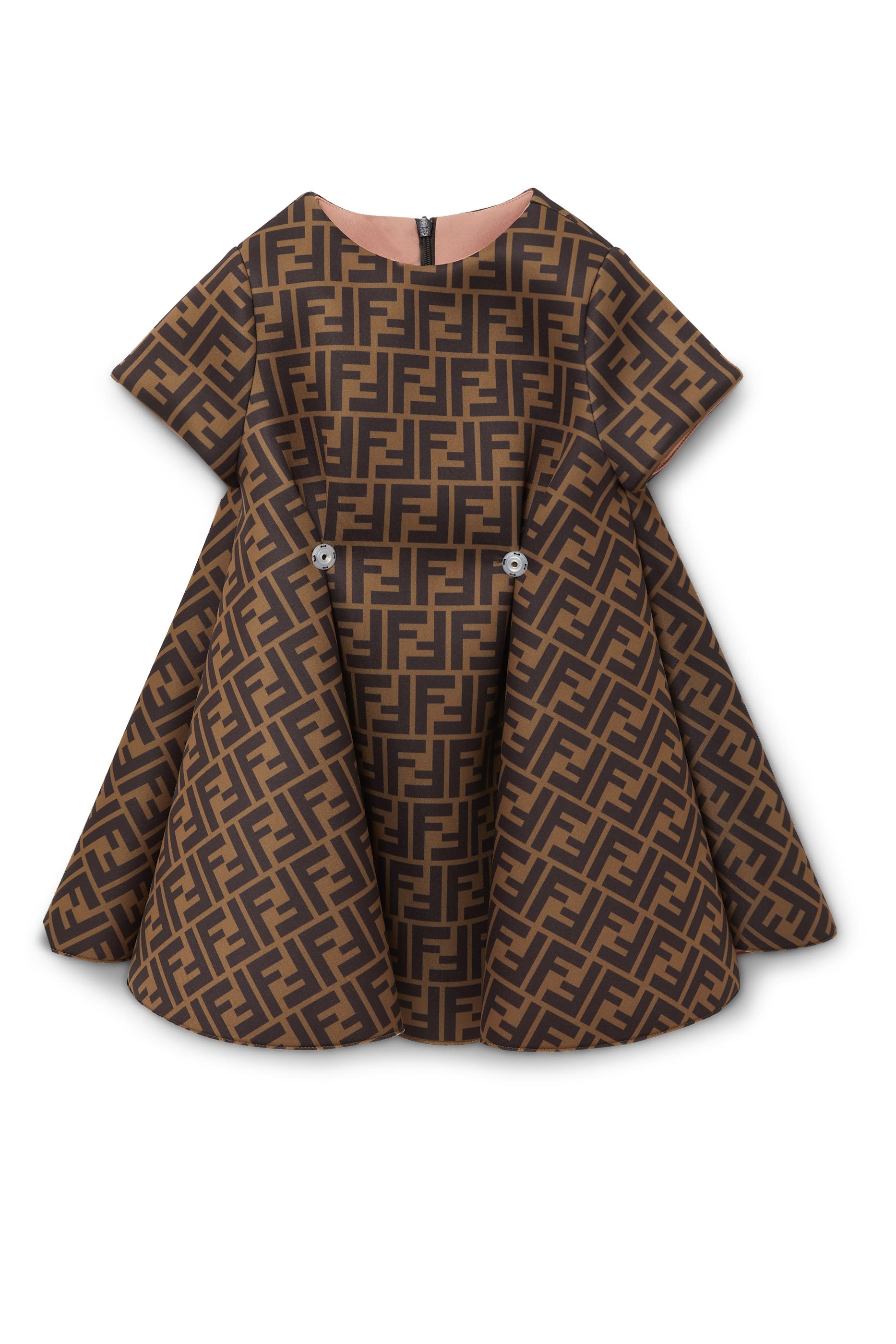 فستان نيوبرين مزين بشعار الماركة