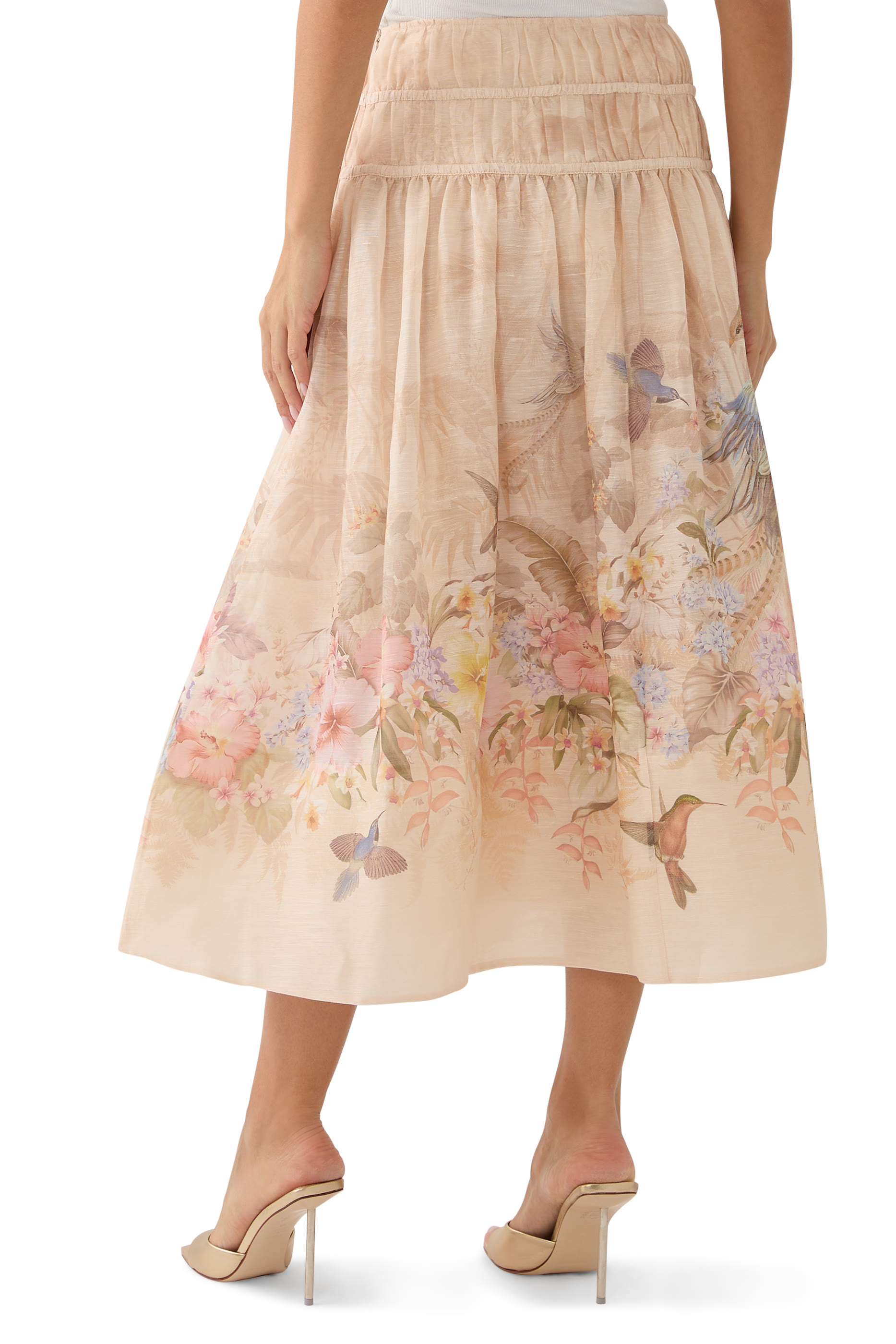 تنورة إيلومينايت متوسطة الطول بنقشات