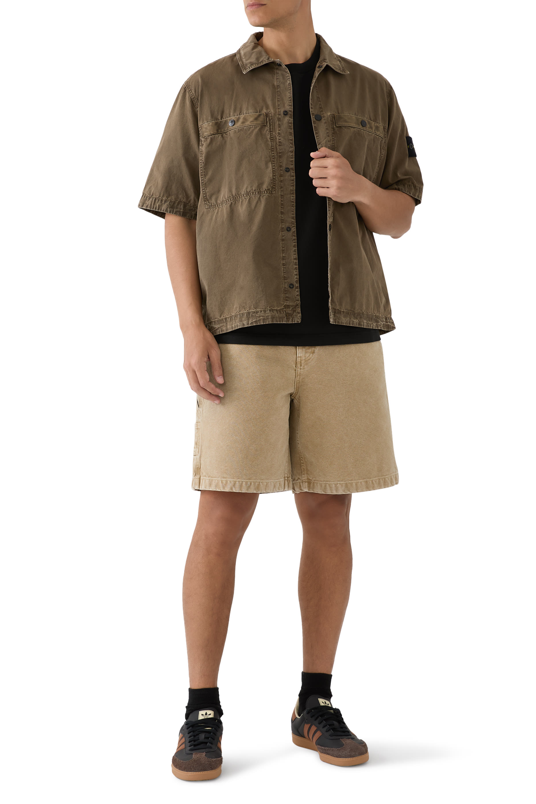 قميص بأكمام قصيرة قطن عضوي