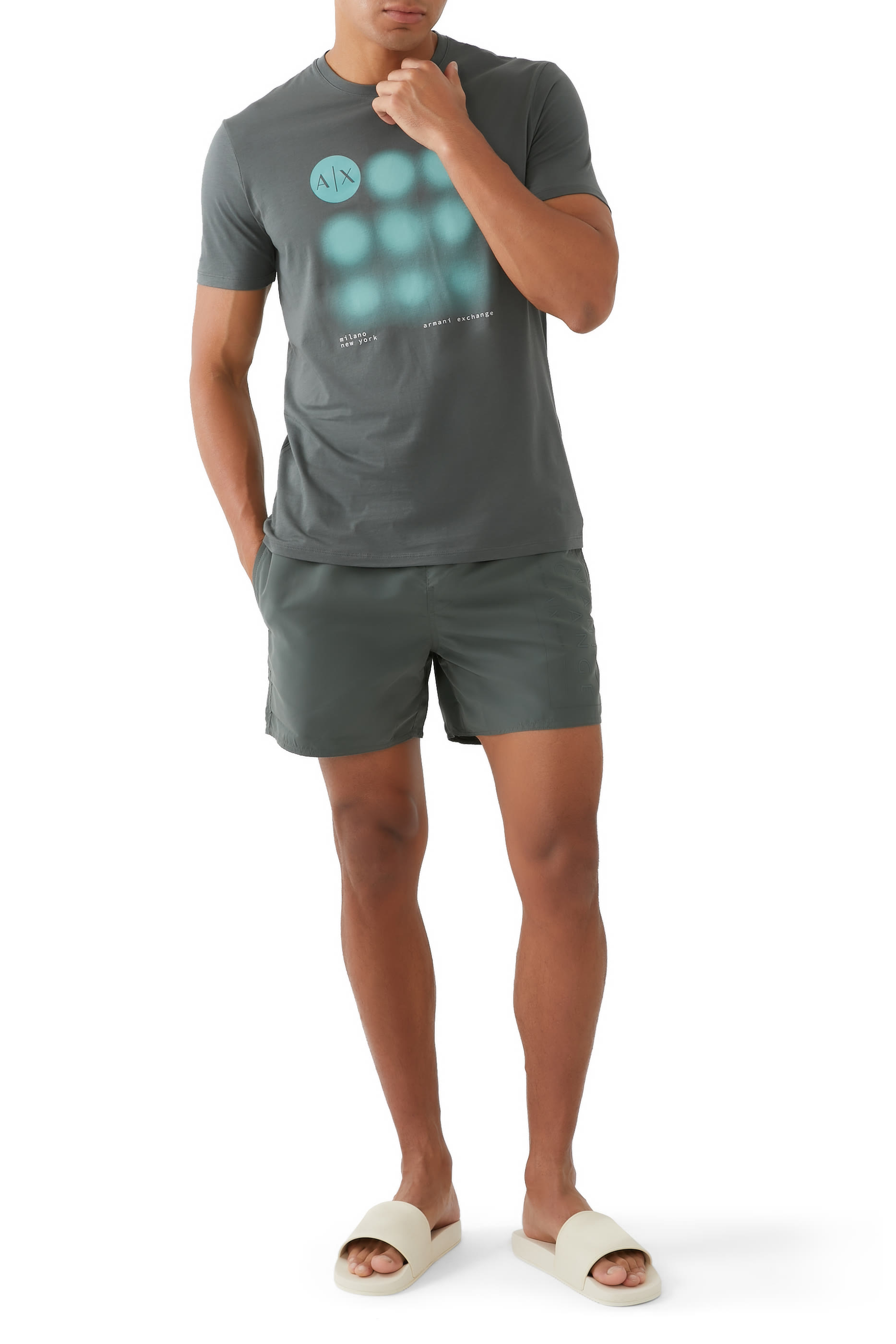 تيشيرت ميتا نايتشر بقصة عادية بياقة ضيقة قطن