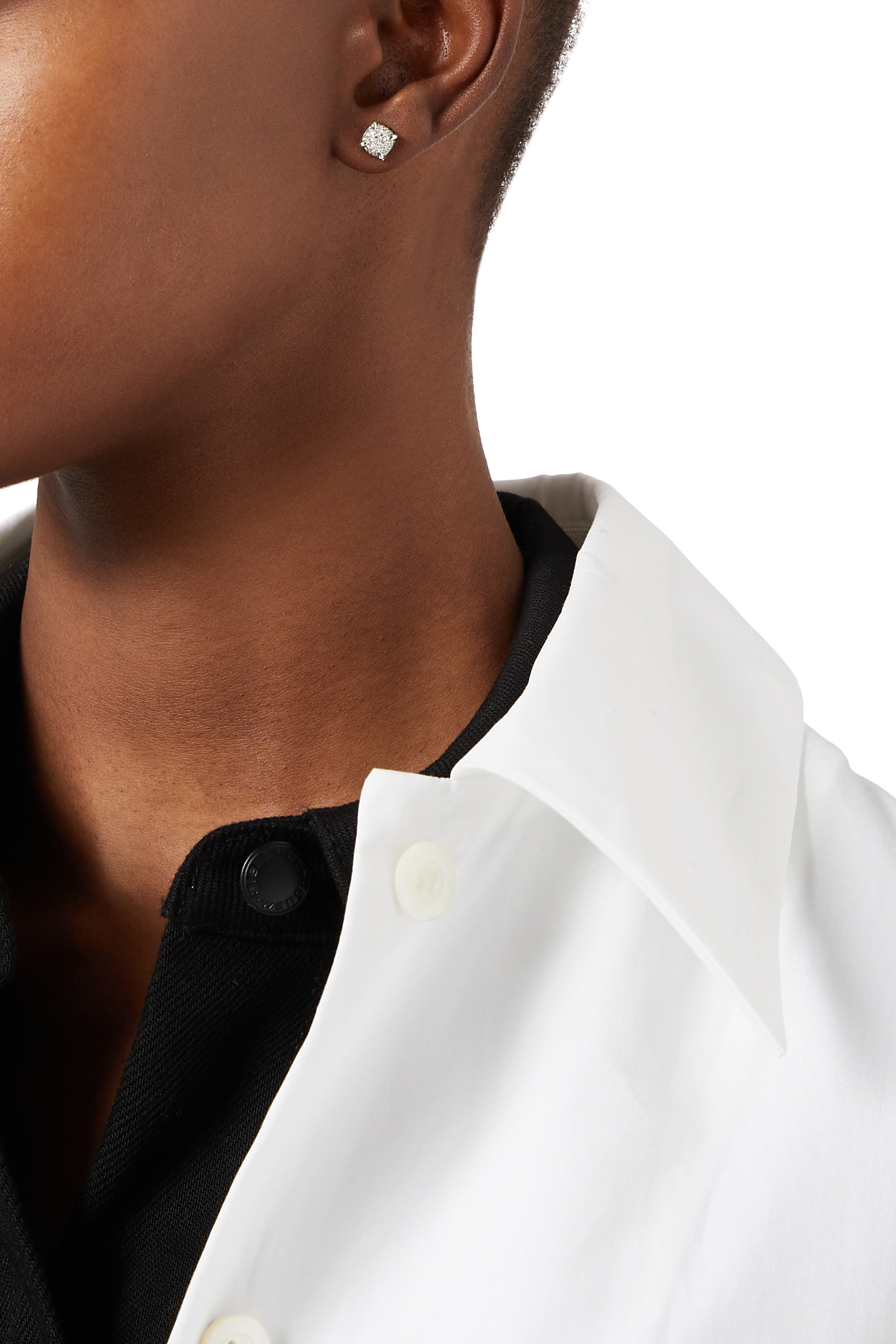 أقراط بيتيت شاتيلاين فضة إسترلينية مرصعة بماسات بافيه