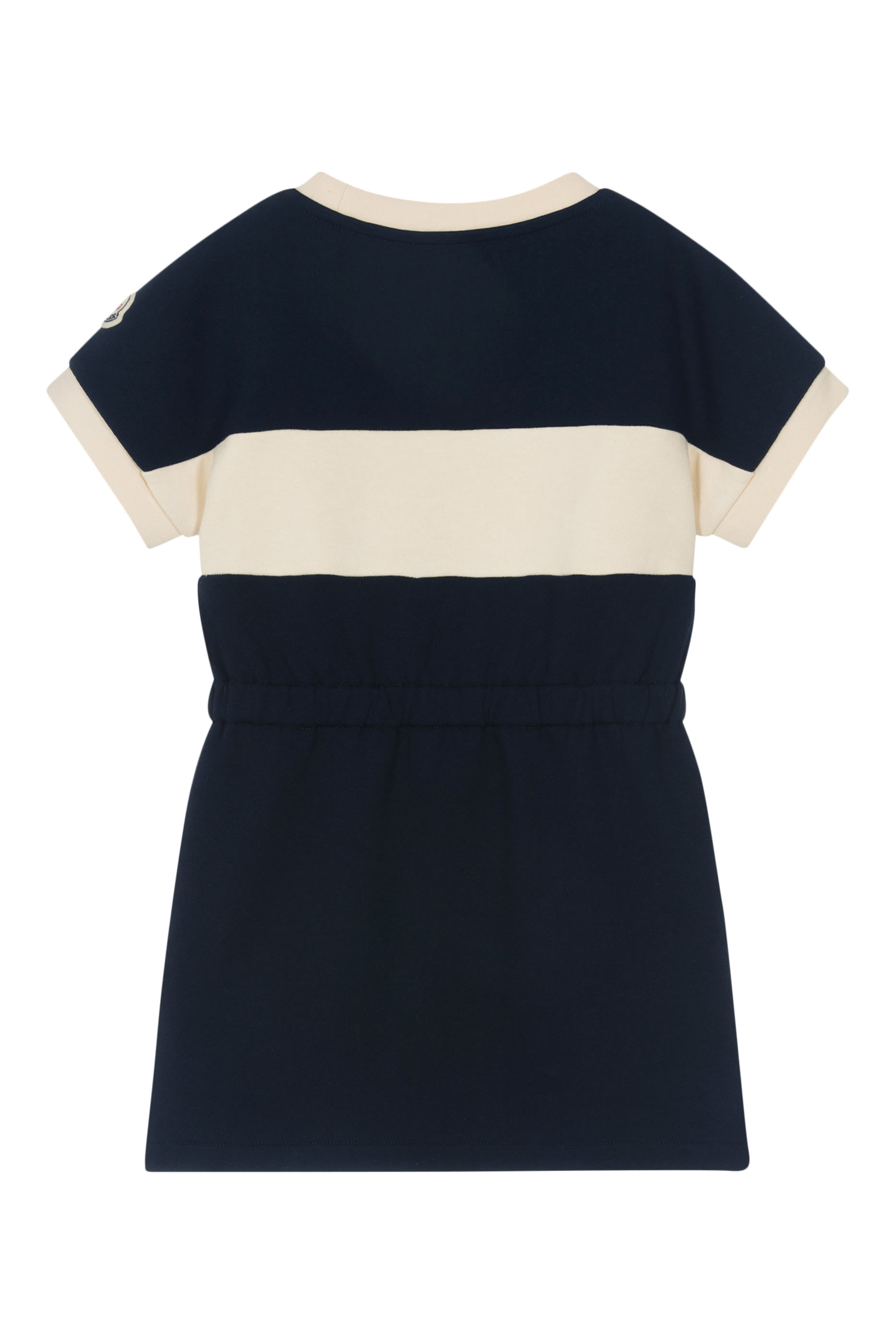 فستان للأطفال بطبعة شعار الماركة وأكمام قصيرة