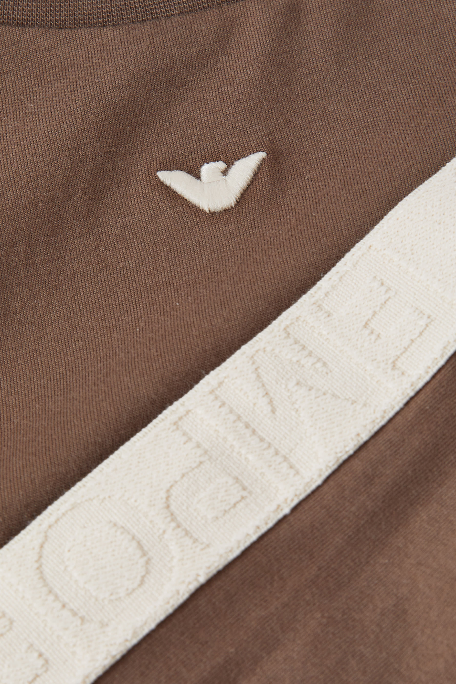 تيشيرت مطرز بشعار الماركة بحجم صغير قطن للأطفال