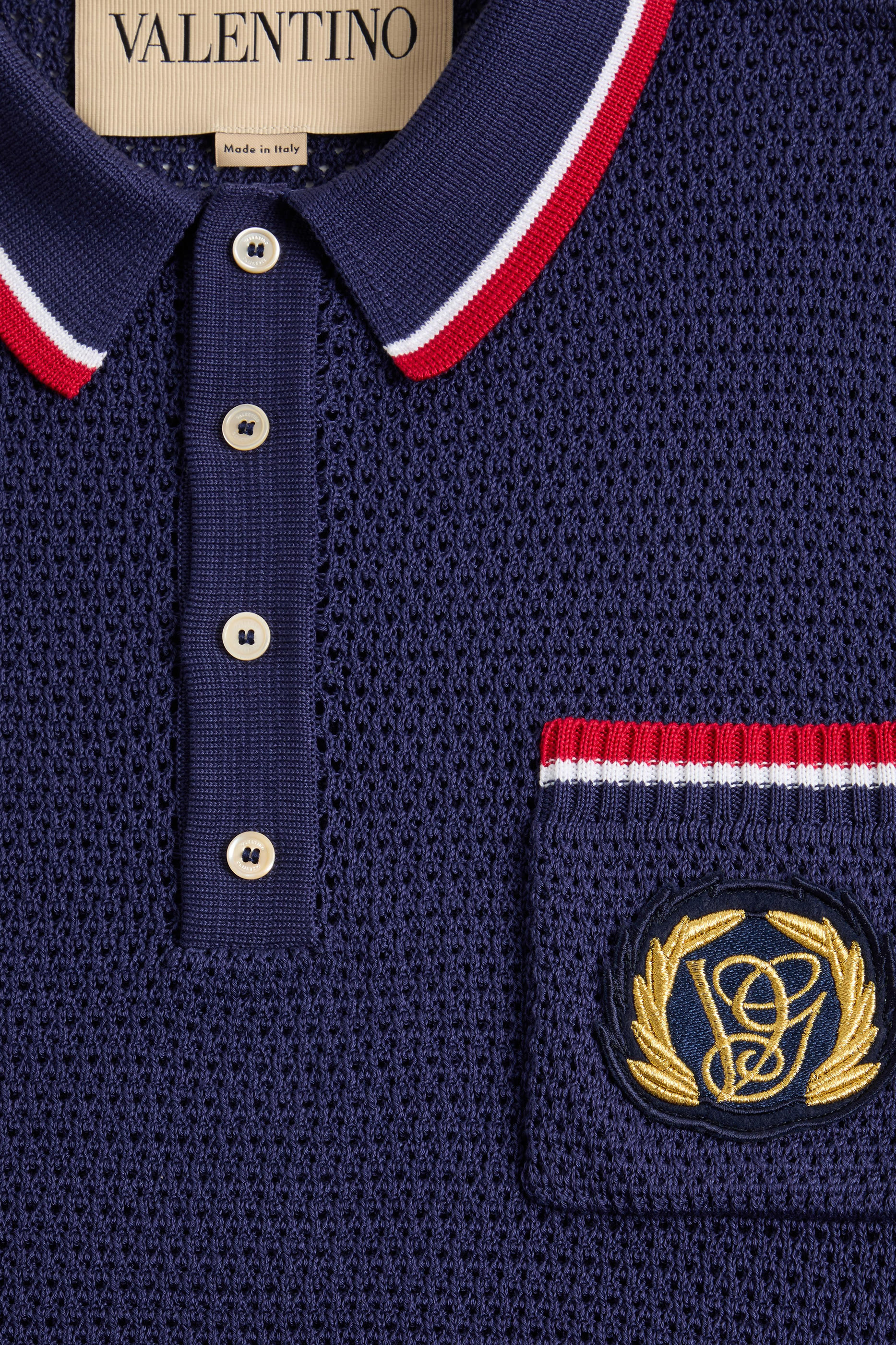 قميص بولو برقعة شعار الماركة قطن