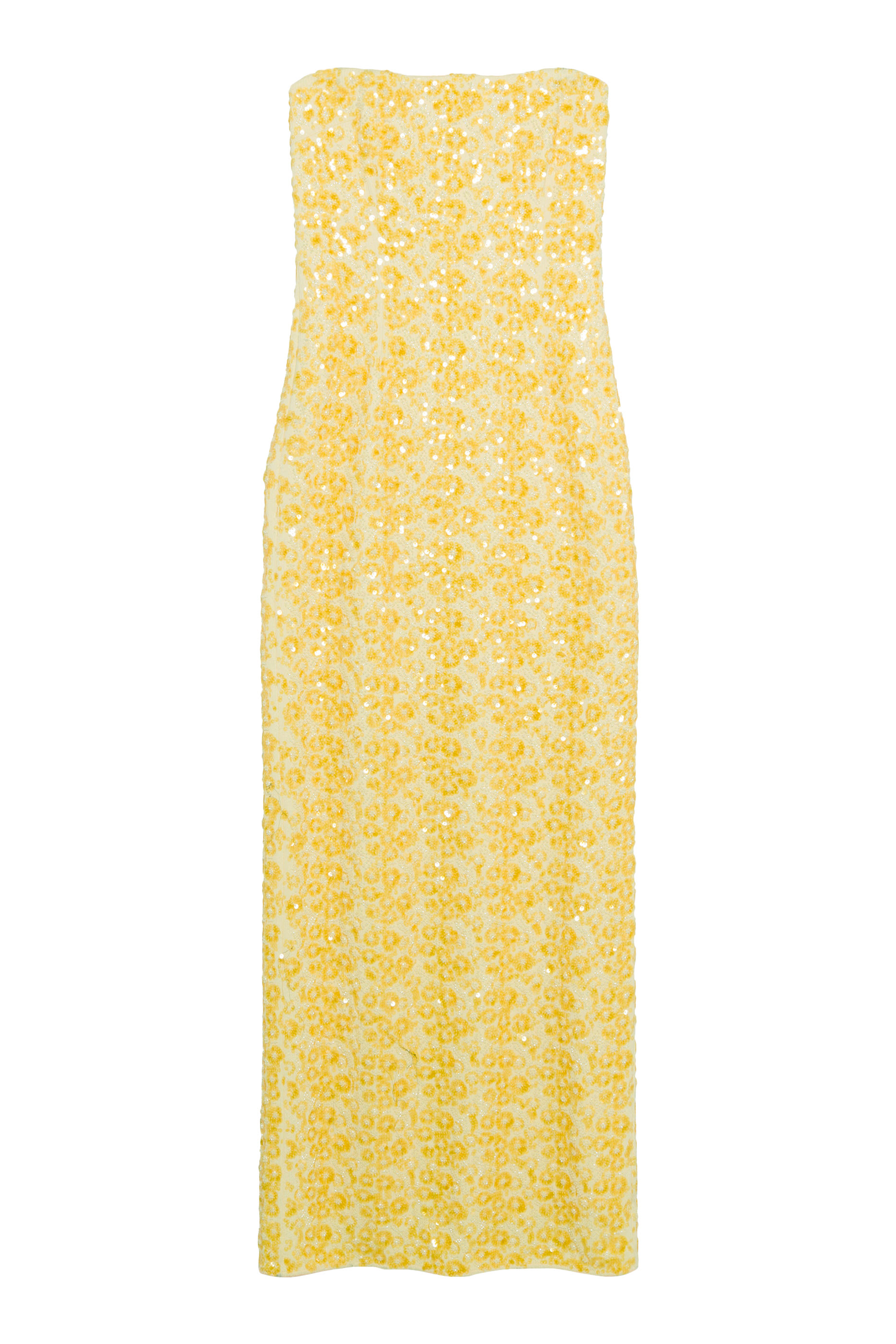 فستان سافيا بدون حمالات مطرز