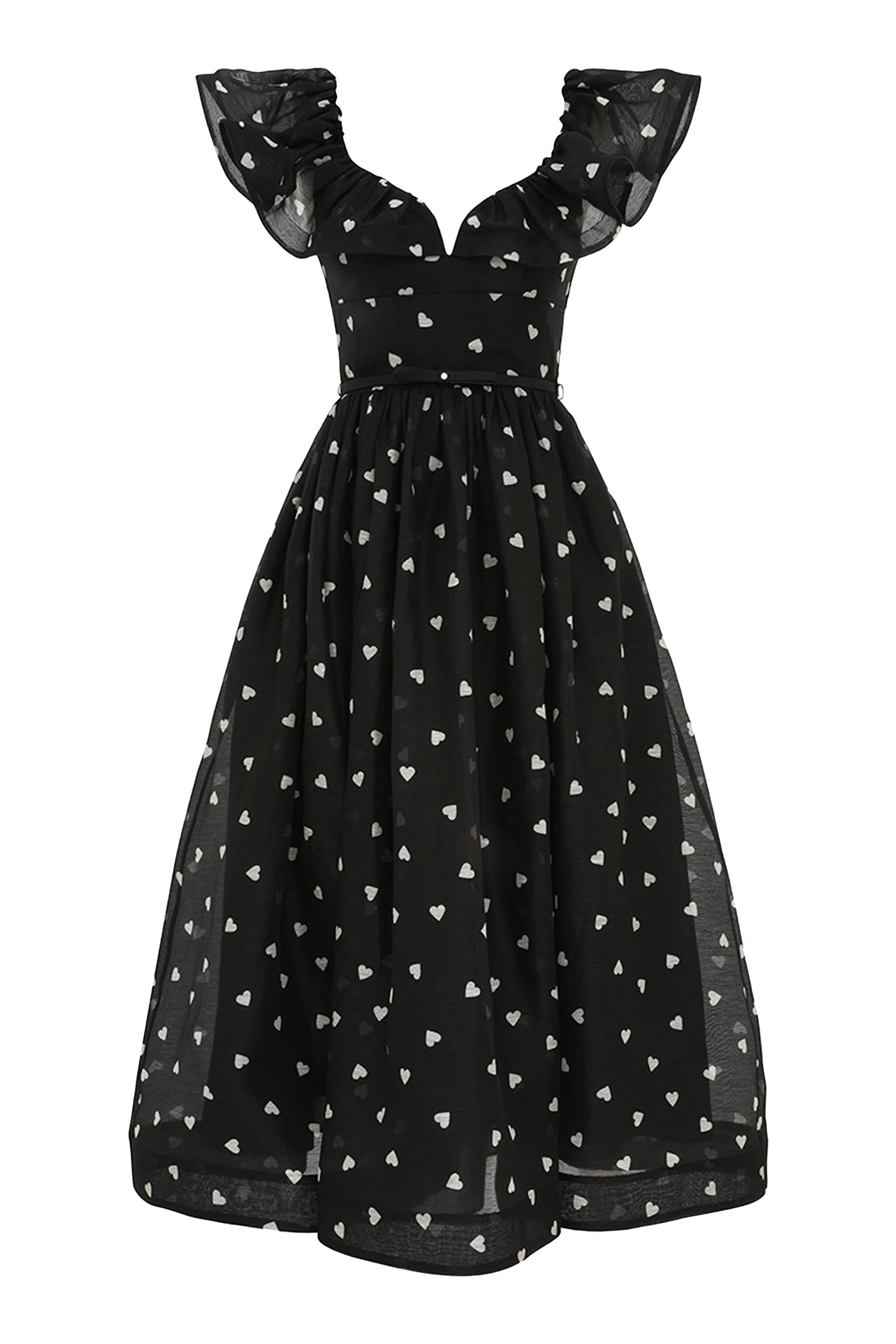 فستان كراش متوسط الطول بكشكش