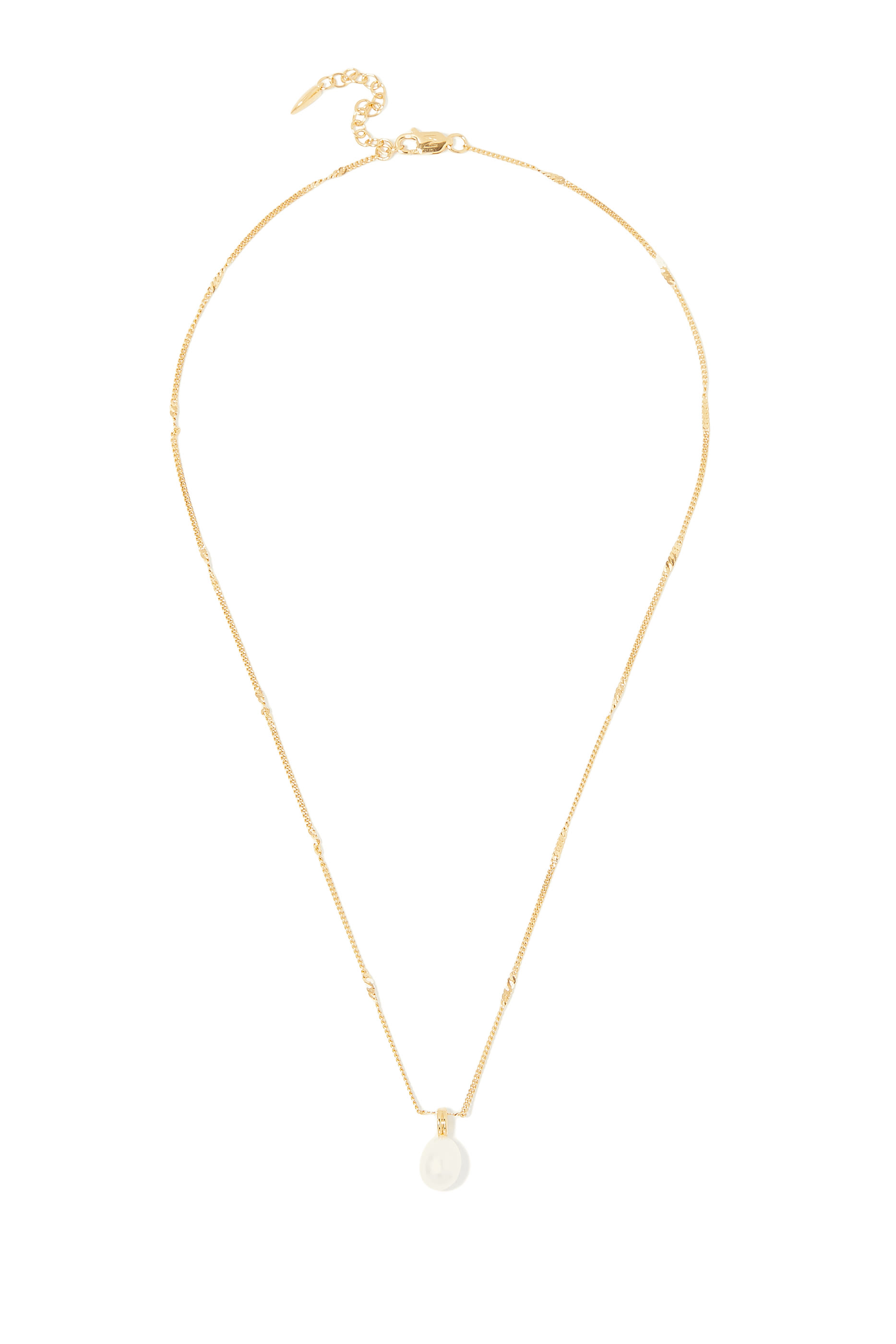 قلادة بسلسلة ملفوفة ولؤلؤ باروكي