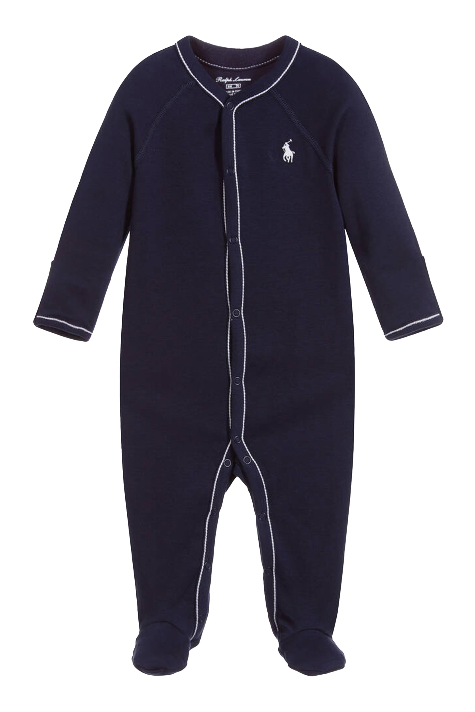 لباس قطعة واحدة بقدمين بشعار قطن