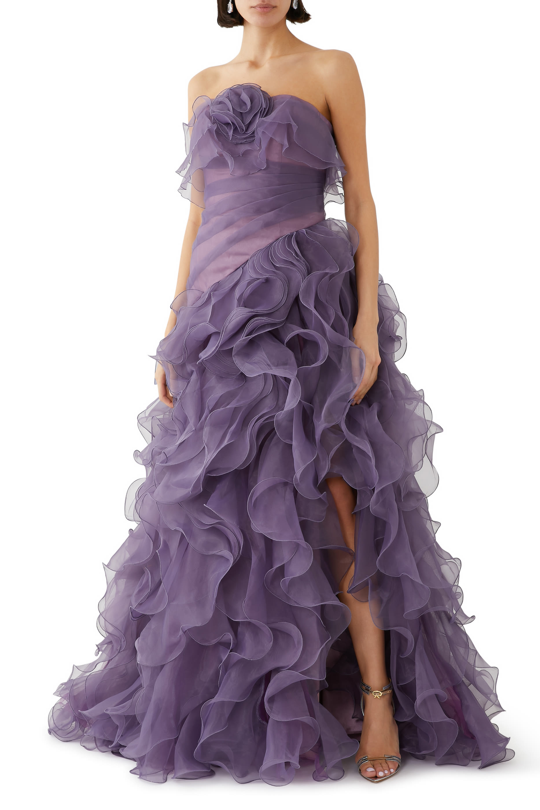 فستان سهرة بلا حمالات