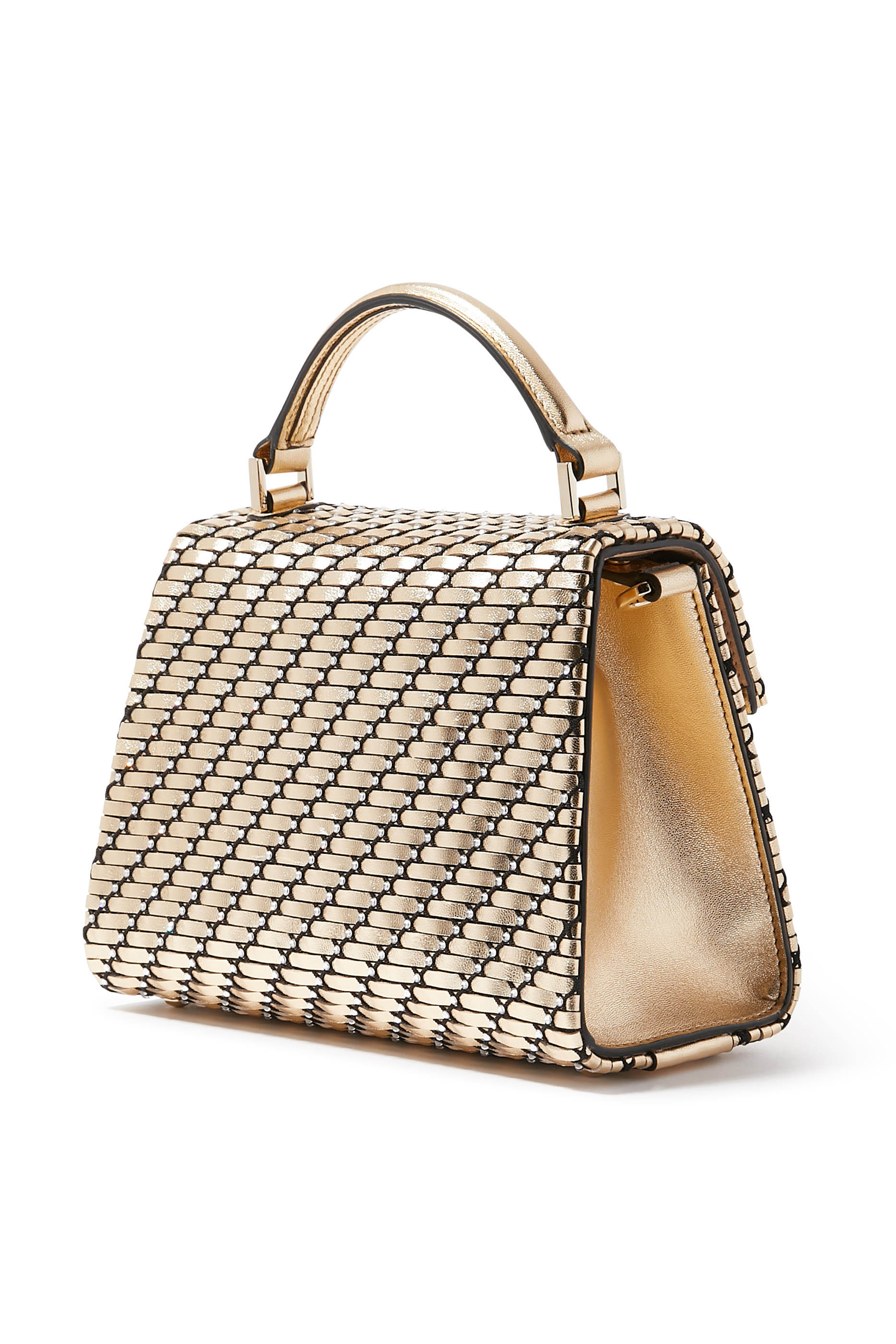 حقيبة بيد علوية بشعار حرف الماركة