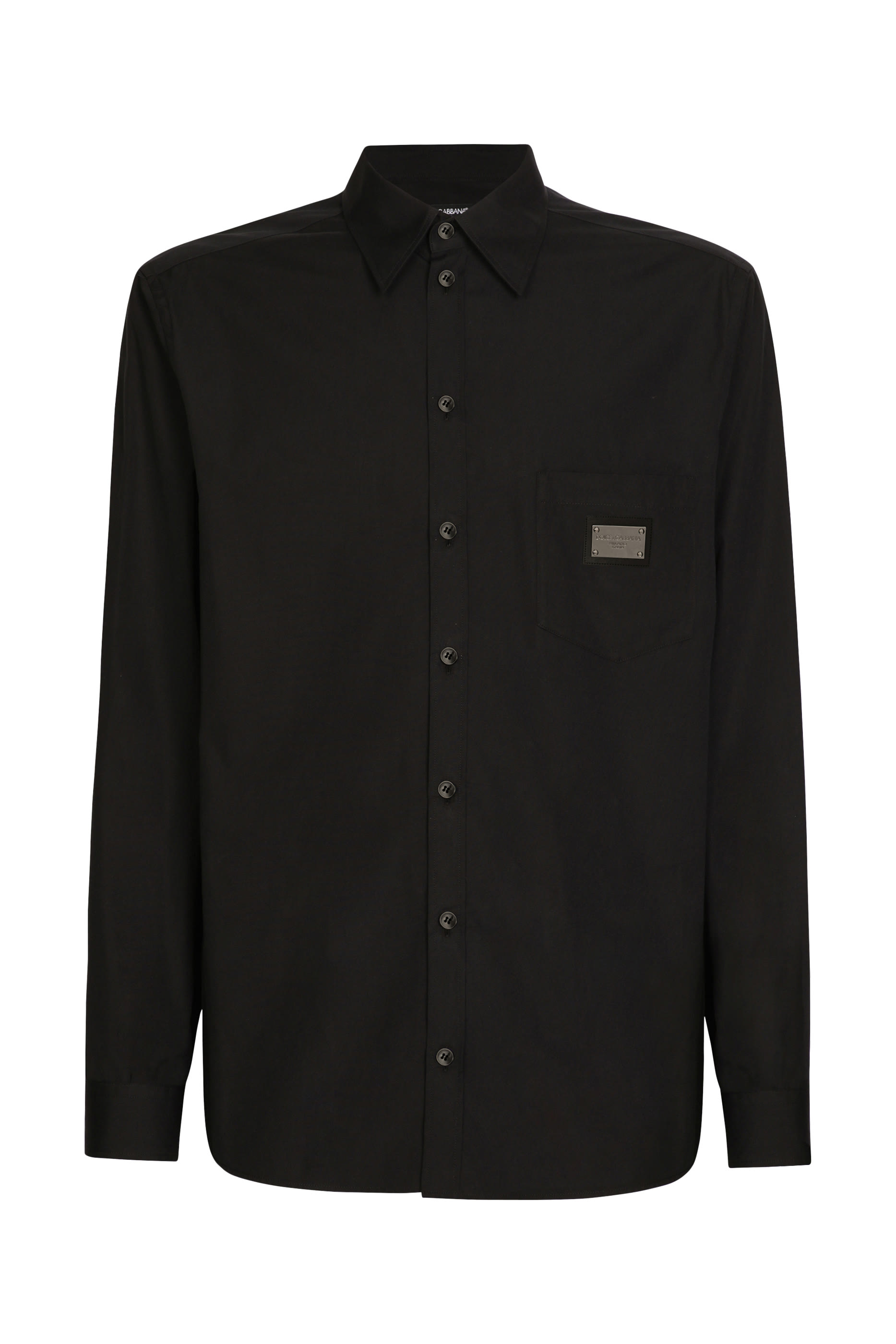 قميص برقعة شعار الماركة قطن