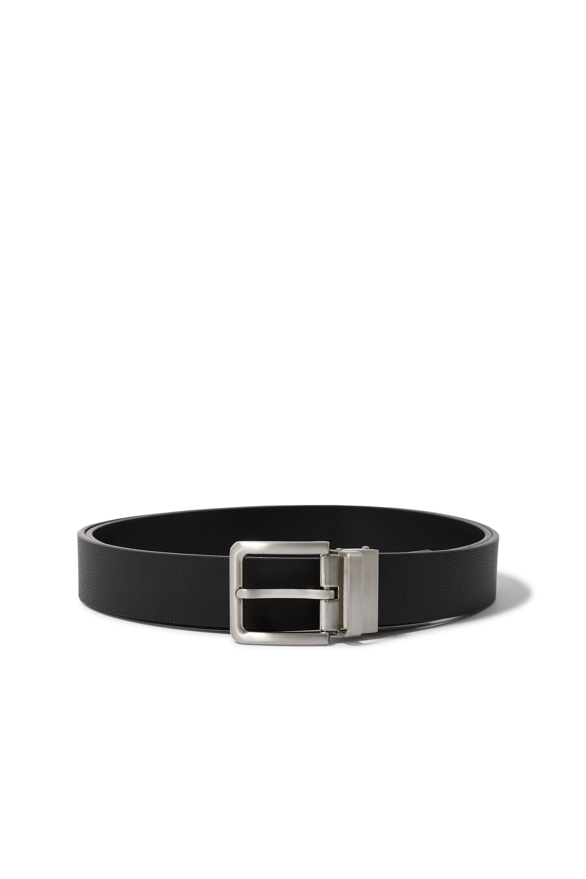 حزام بمشبك مستطيل جلد