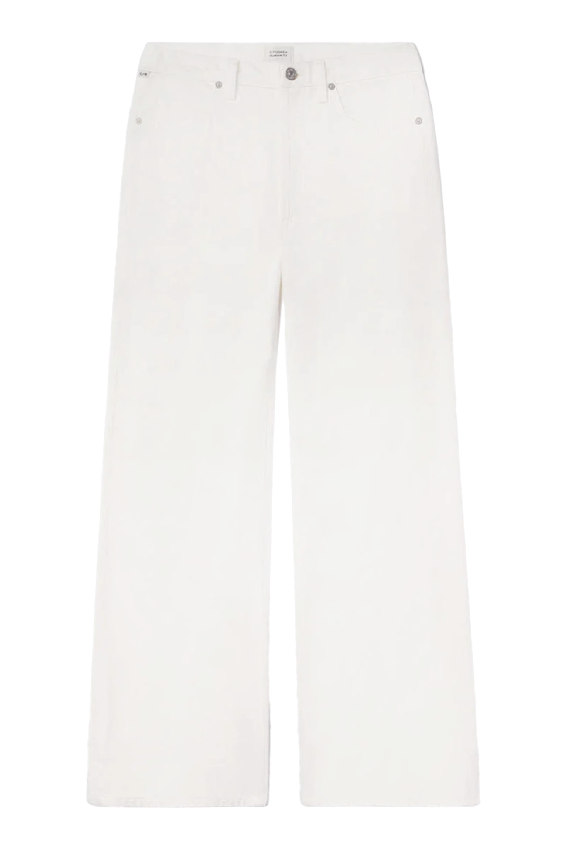 بنطال أنينا بقصة ساق واسعة بخصر مرتفع