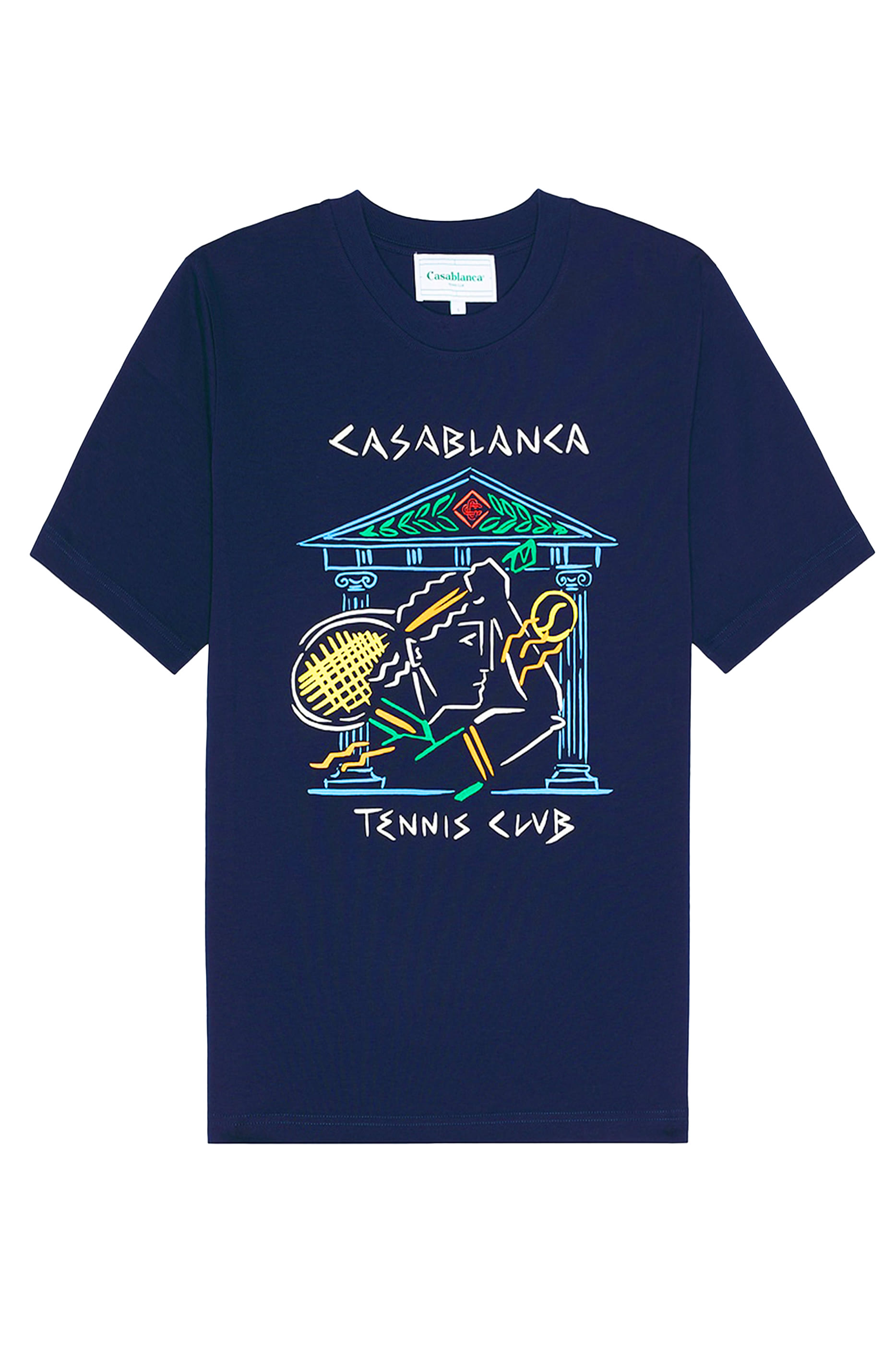 تيشيرت بنقشة معبد وشعار تنس كلوب