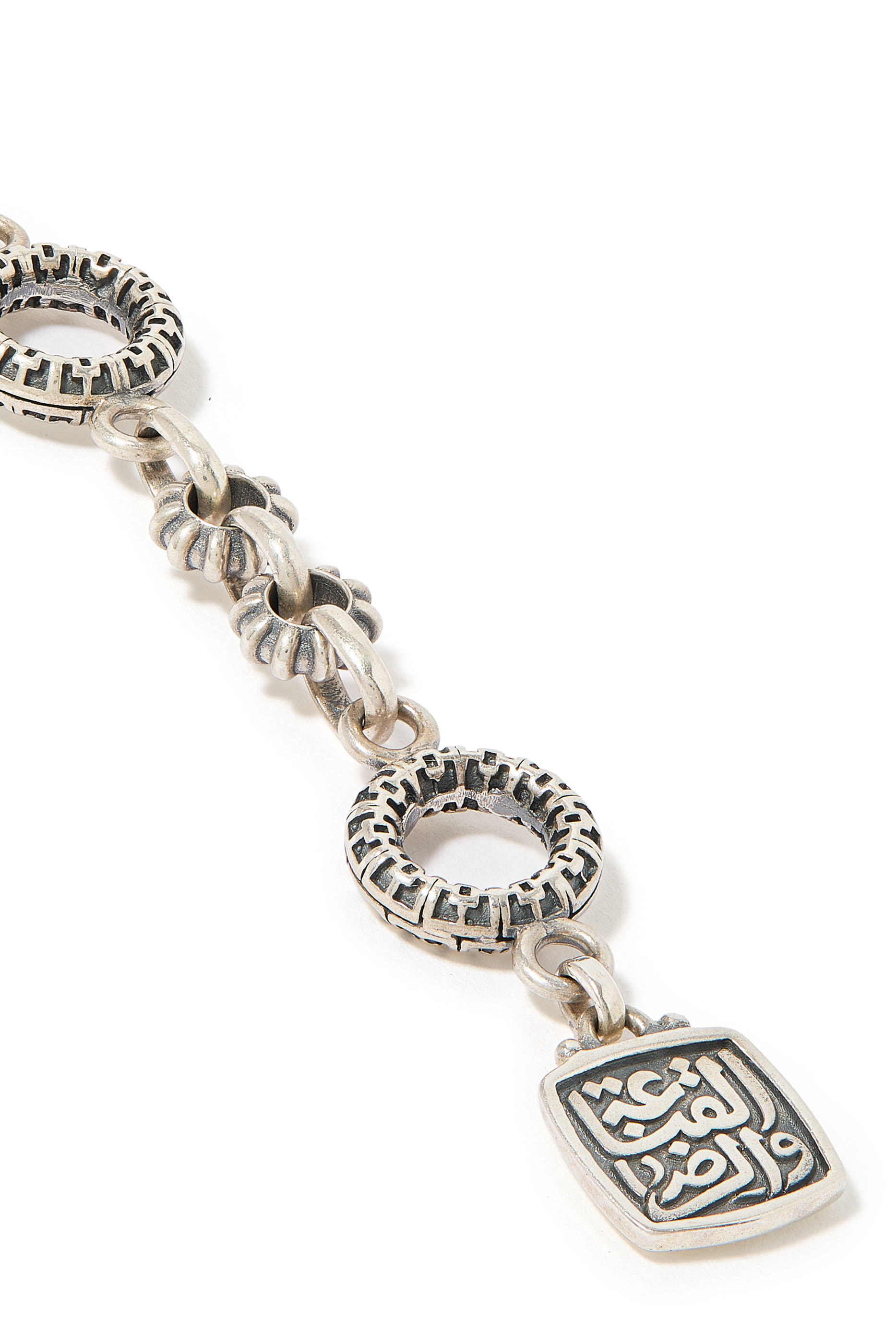 قلادة بتصميم قابل للتعديل وعبارة عن الرضا، فضة إسترلينية وإسبنيل أسود