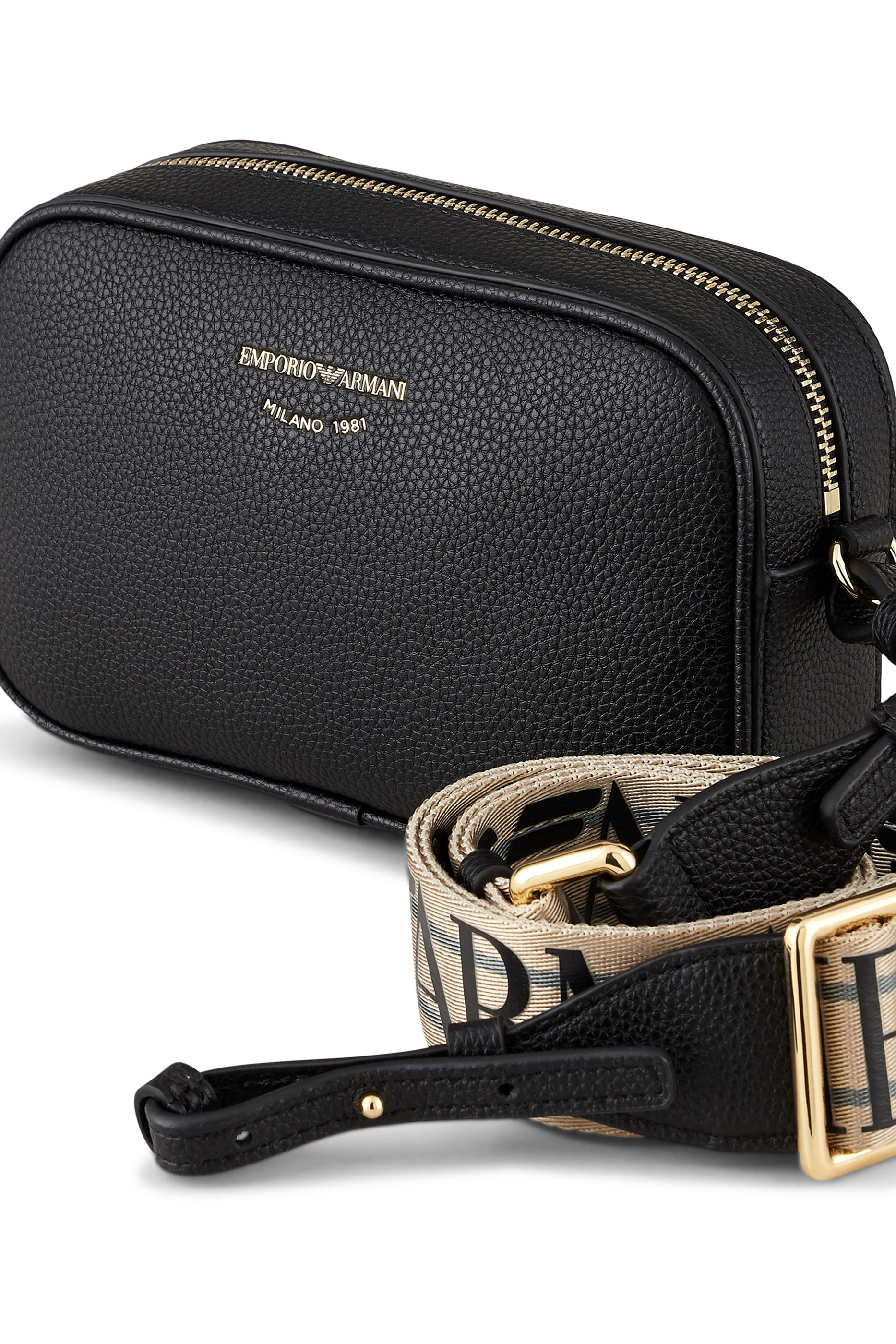 حقيبة كاميرا بطبعة جلد غزال بحمالة كتف