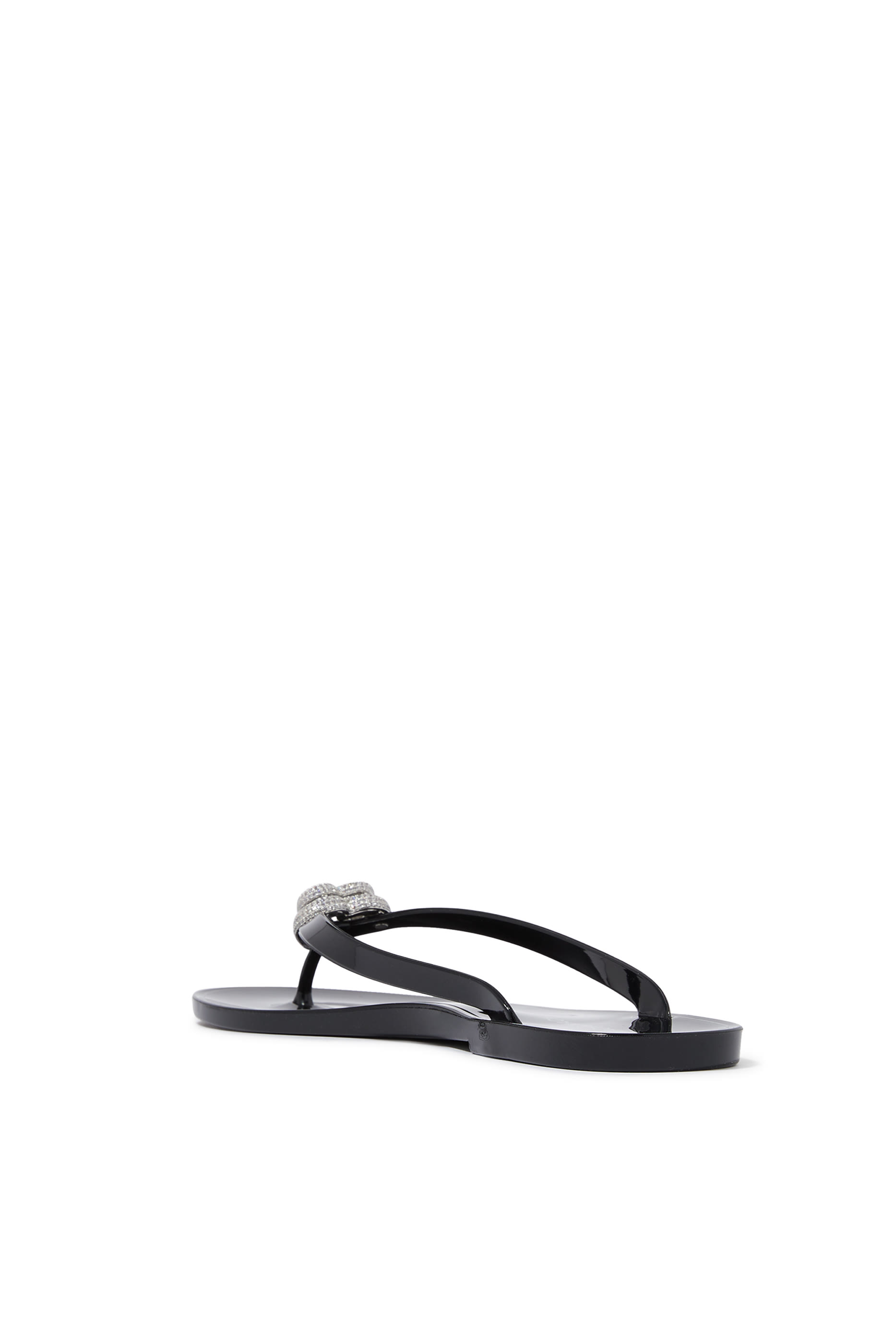 حذاء مفتوح من الخلف بتصميم ثونغ بقلب مزدوج