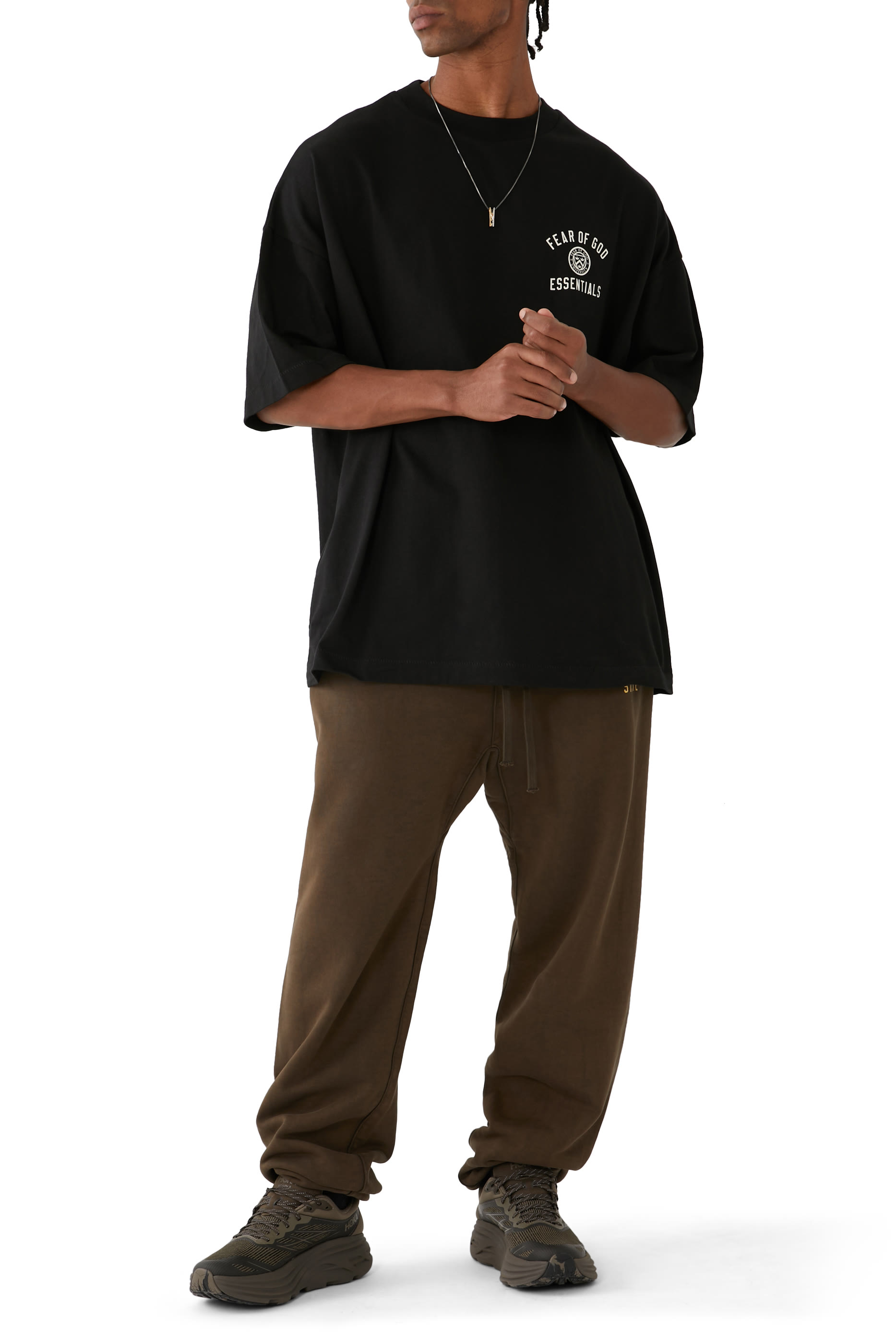 تيشيرت اسنشالز بياقة ضيقة جرسيه