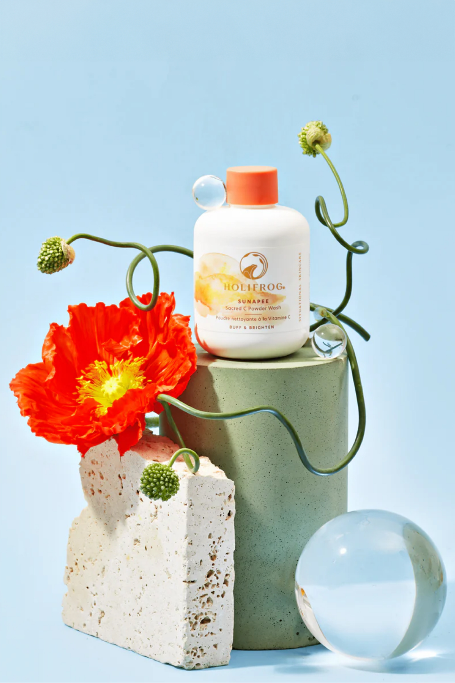 غسول مسحوق سنابي ساكريد-سي لتفتيح البشرة